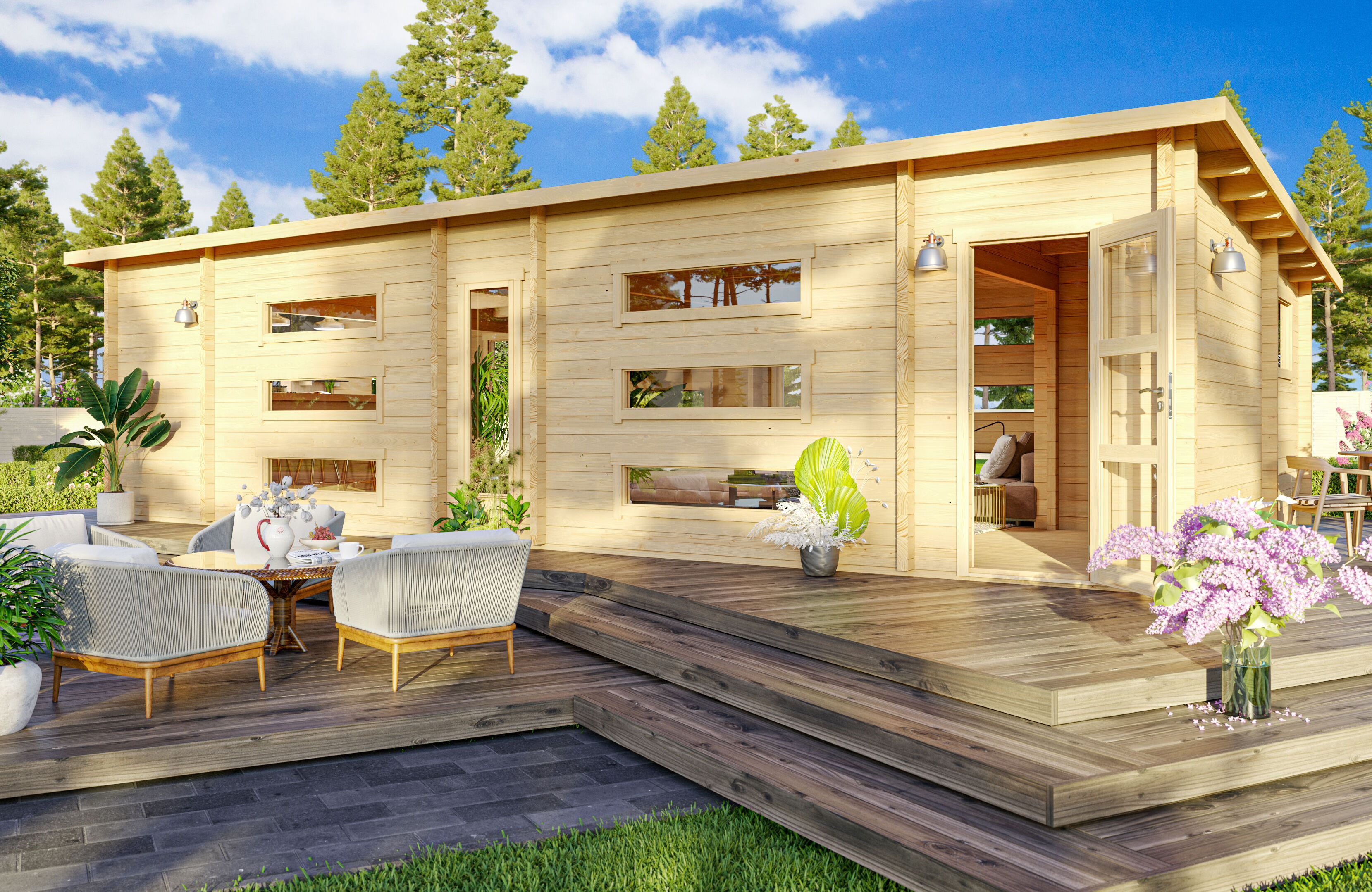 12% Rabatt ! Fjordholz Gartenhütte Modell Dundee 70 B 6x4m Unkategorisiert online kaufen