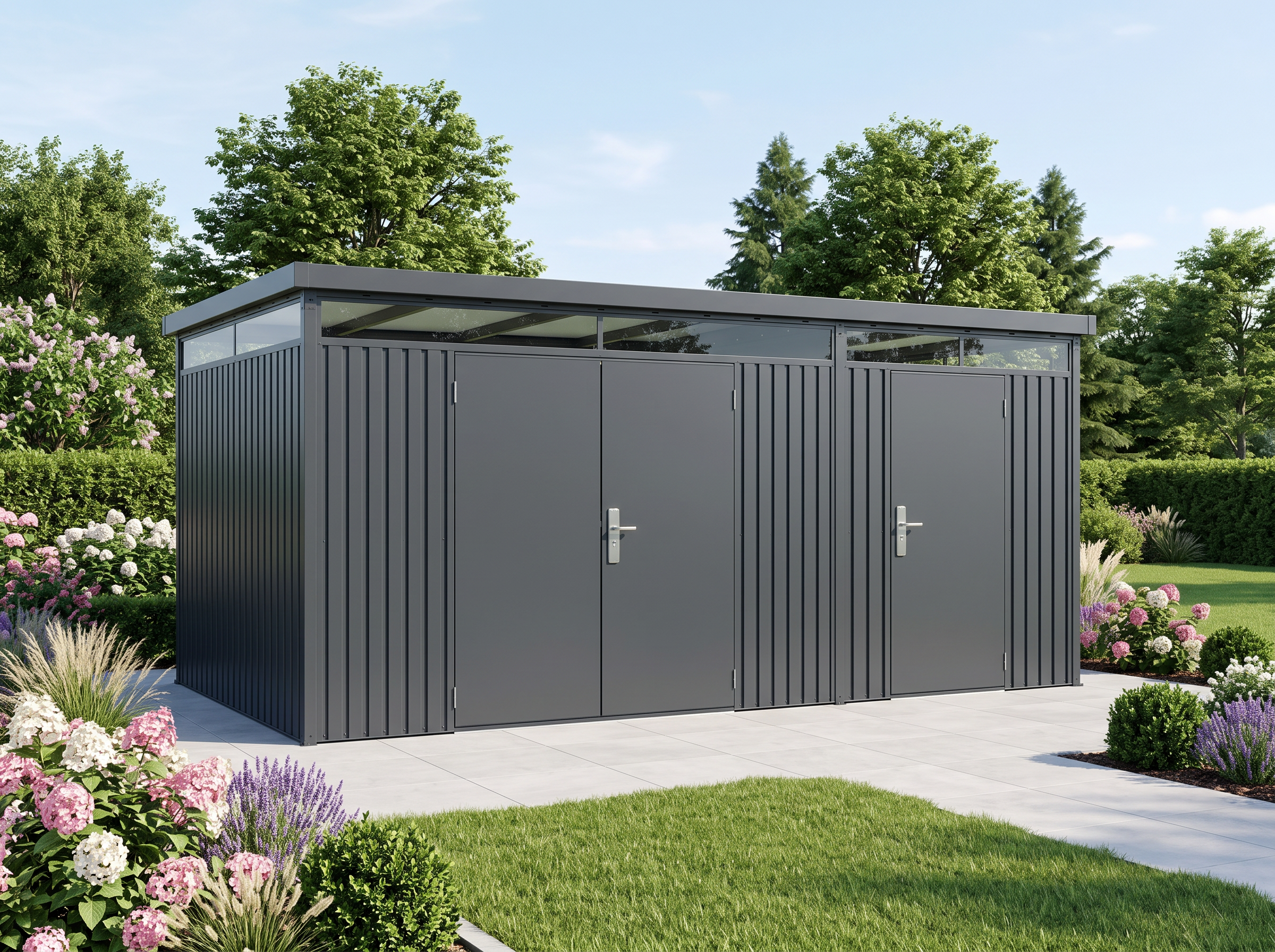 23% Rabatt ✓ StarLine Metall Gerätehaus Solidum 2-Raum 13,65 m² | zweiraum | modern Unkategorisiert online kaufen
