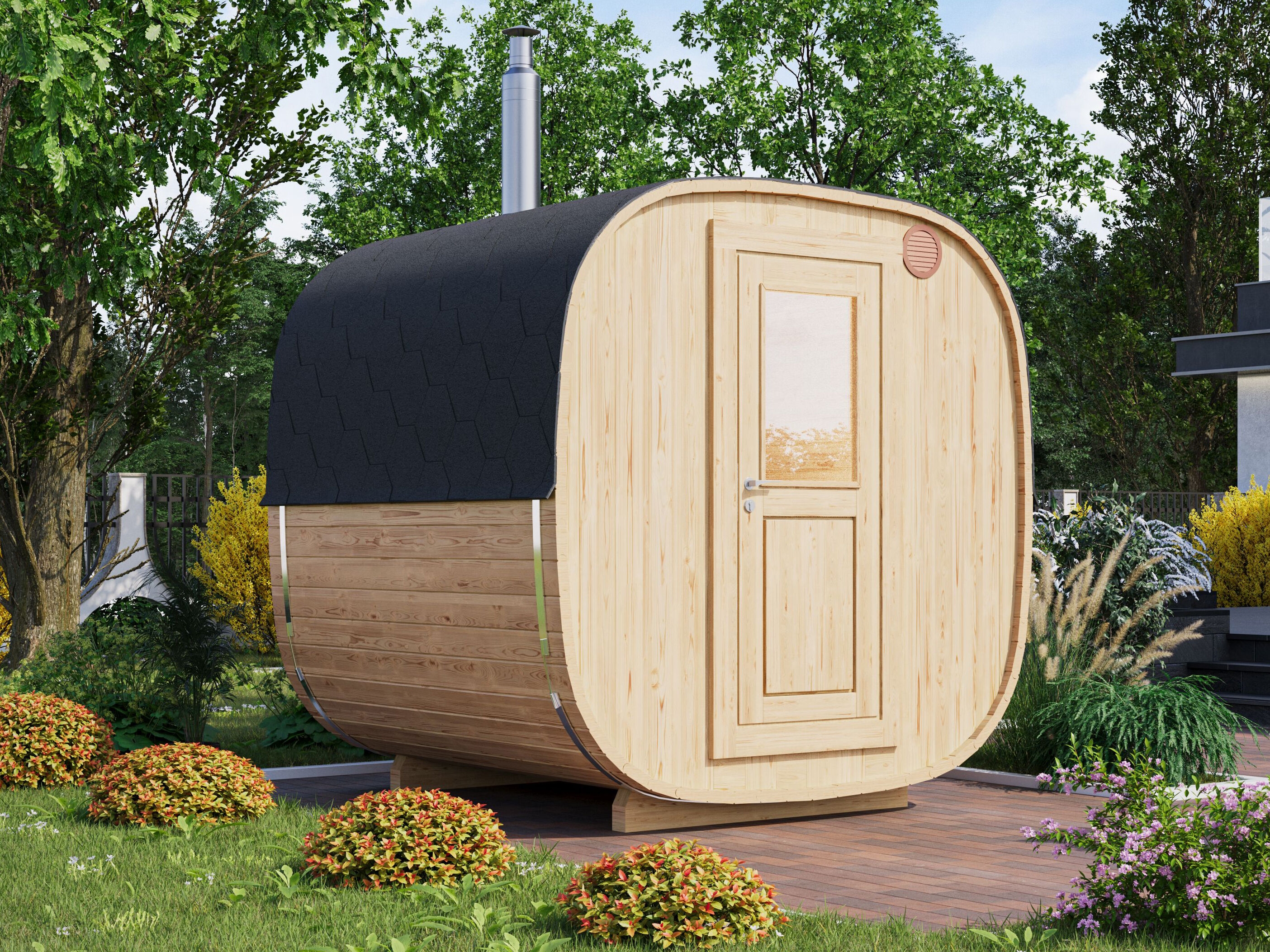 26% Rabatt ! Fjordholz Fass-Sauna Modell Quadro 200 cm Unkategorisiert online kaufen