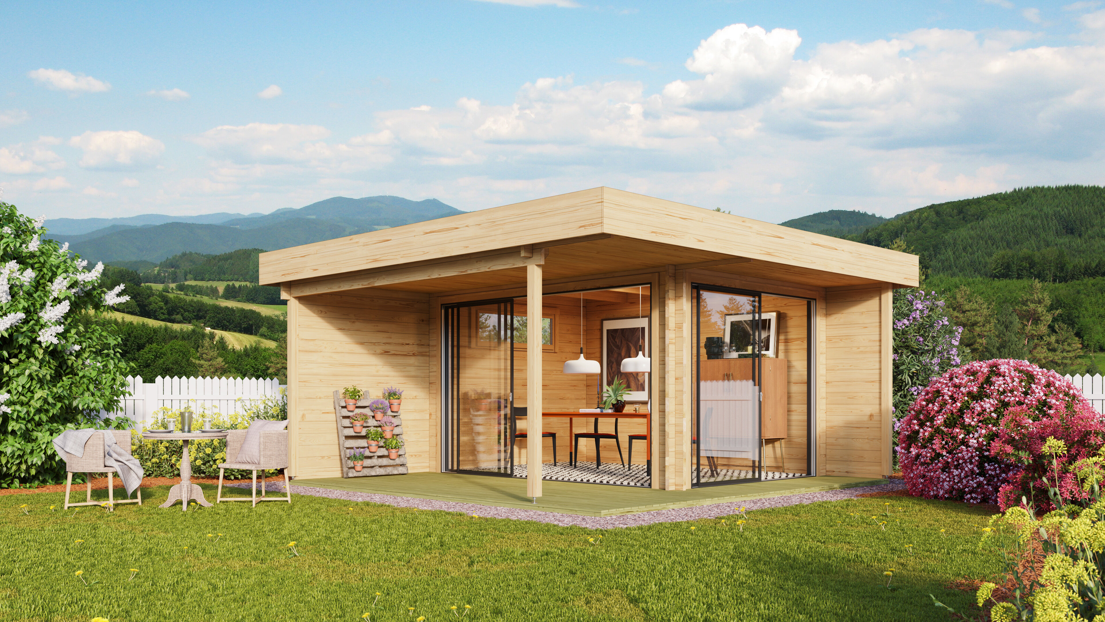 26% Rabatt ! Fjordholz Gartenhütte Alu Concept Relax 70 B 6x4m Unkategorisiert online kaufen