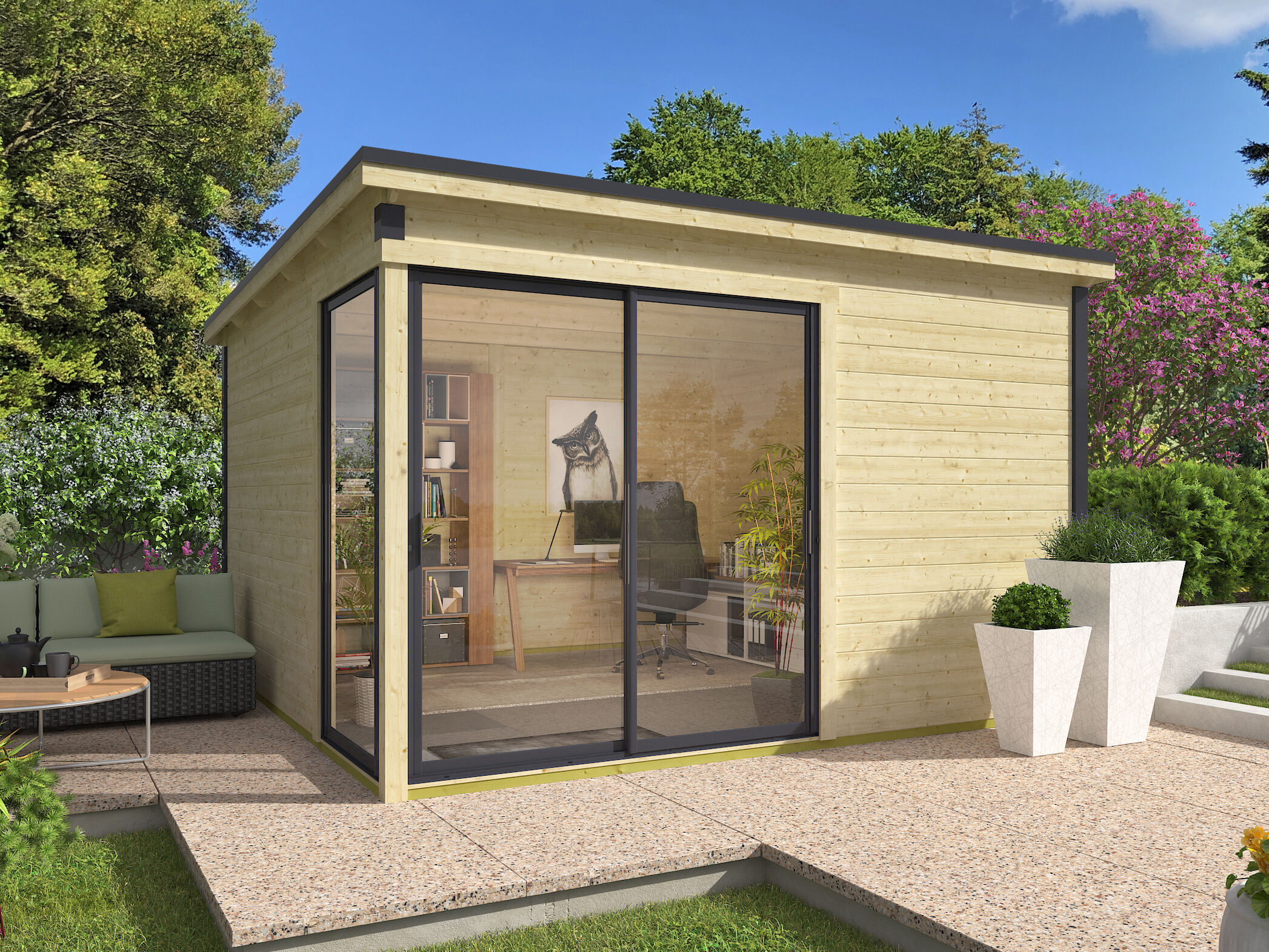 26% Rabatt ! Fjordholz Gartenhütte Modell Amrum-3 4x4m Unkategorisiert online kaufen