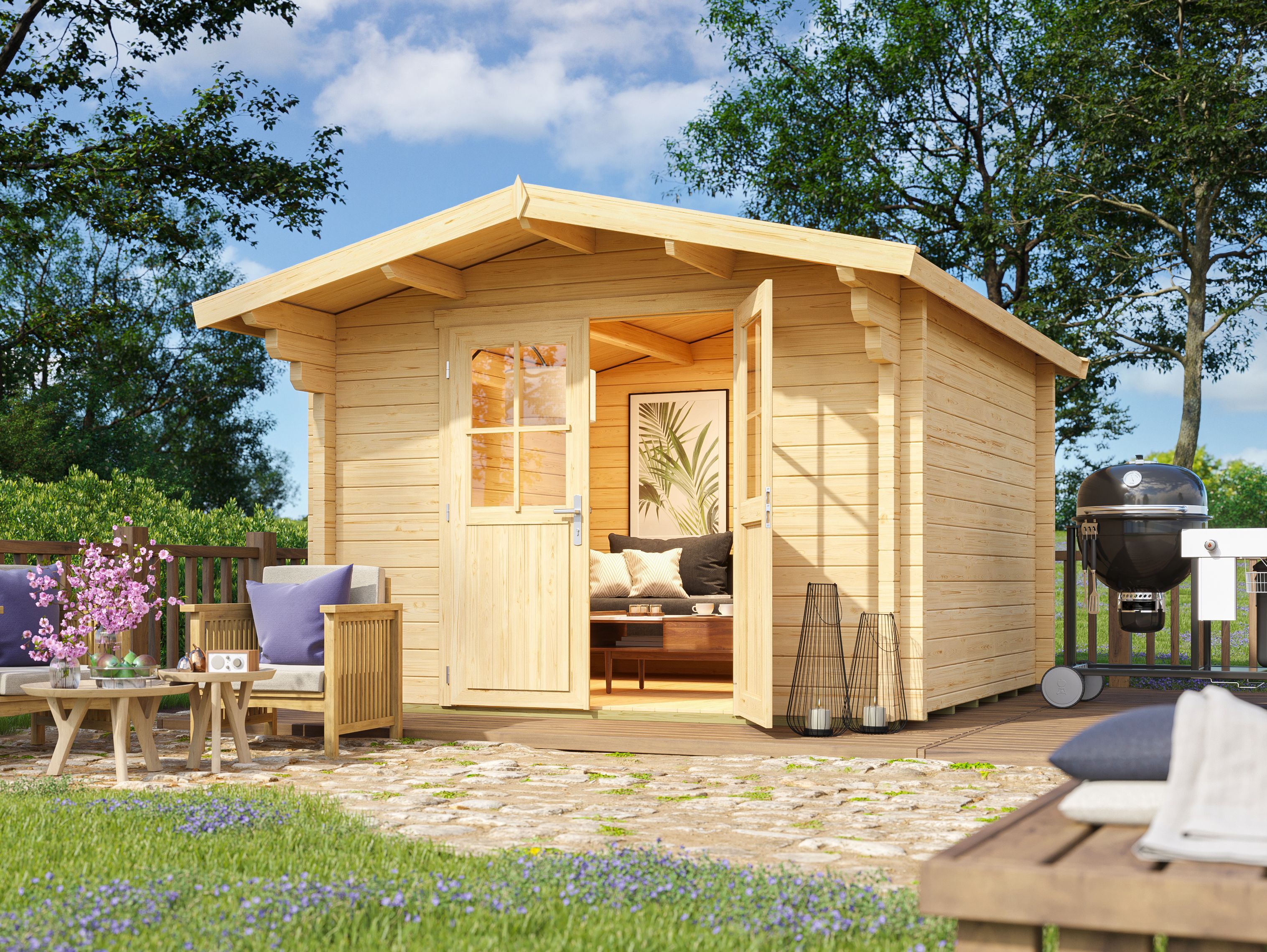 26% Rabatt ! Fjordholz Gartenhütte Modell Berlin 70 A Classic 4x4m Unkategorisiert online kaufen