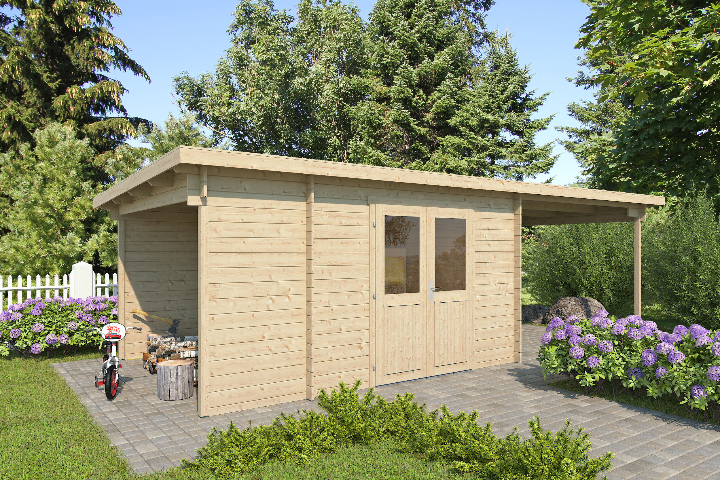 26% Rabatt ! Fjordholz Gartenhütte Modell Carla 28 B 8x3m Unkategorisiert online kaufen