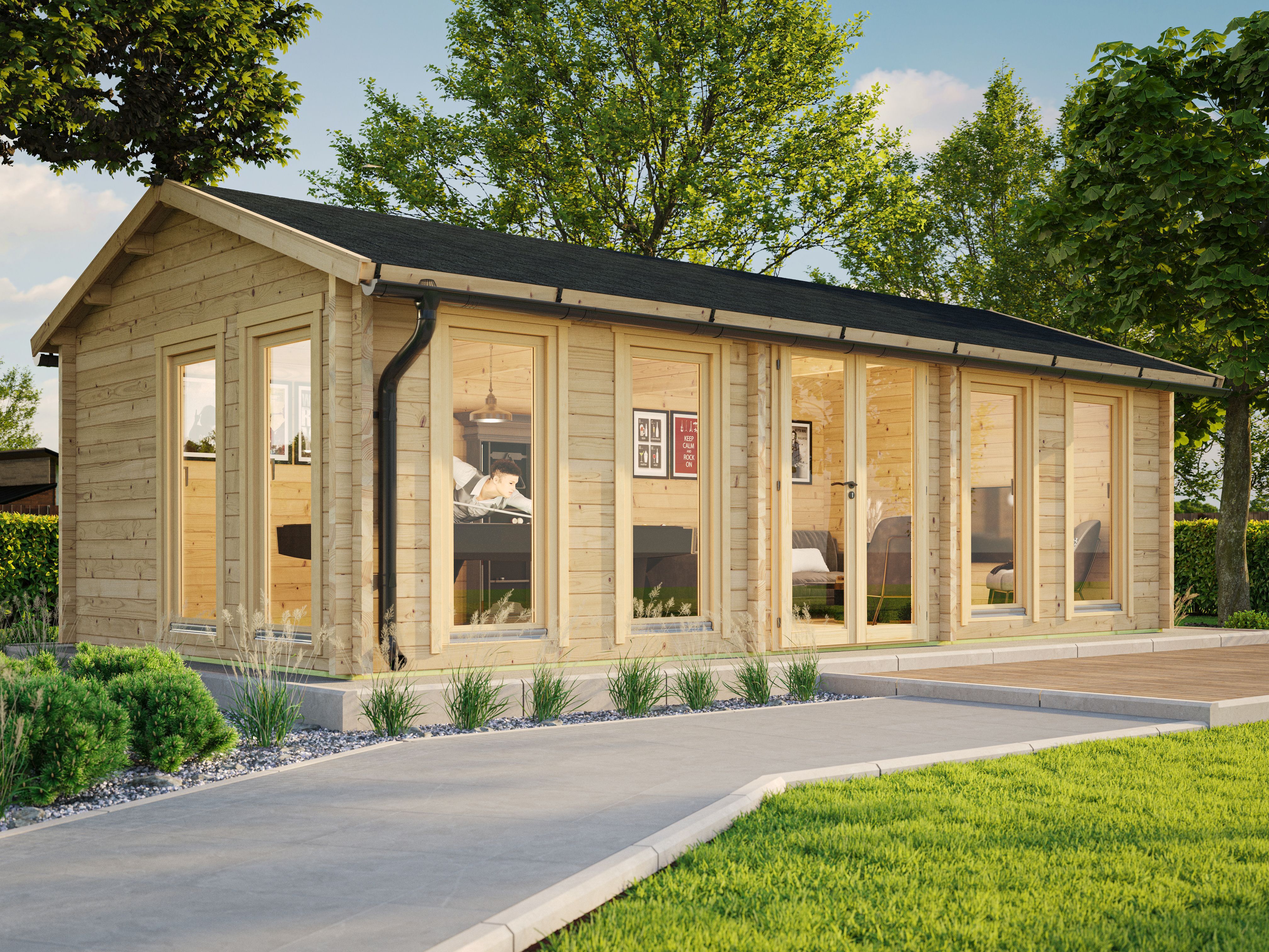 26% Rabatt ! Fjordholz Gartenhütte Modell Helena 70 A 8x4m Unkategorisiert online kaufen