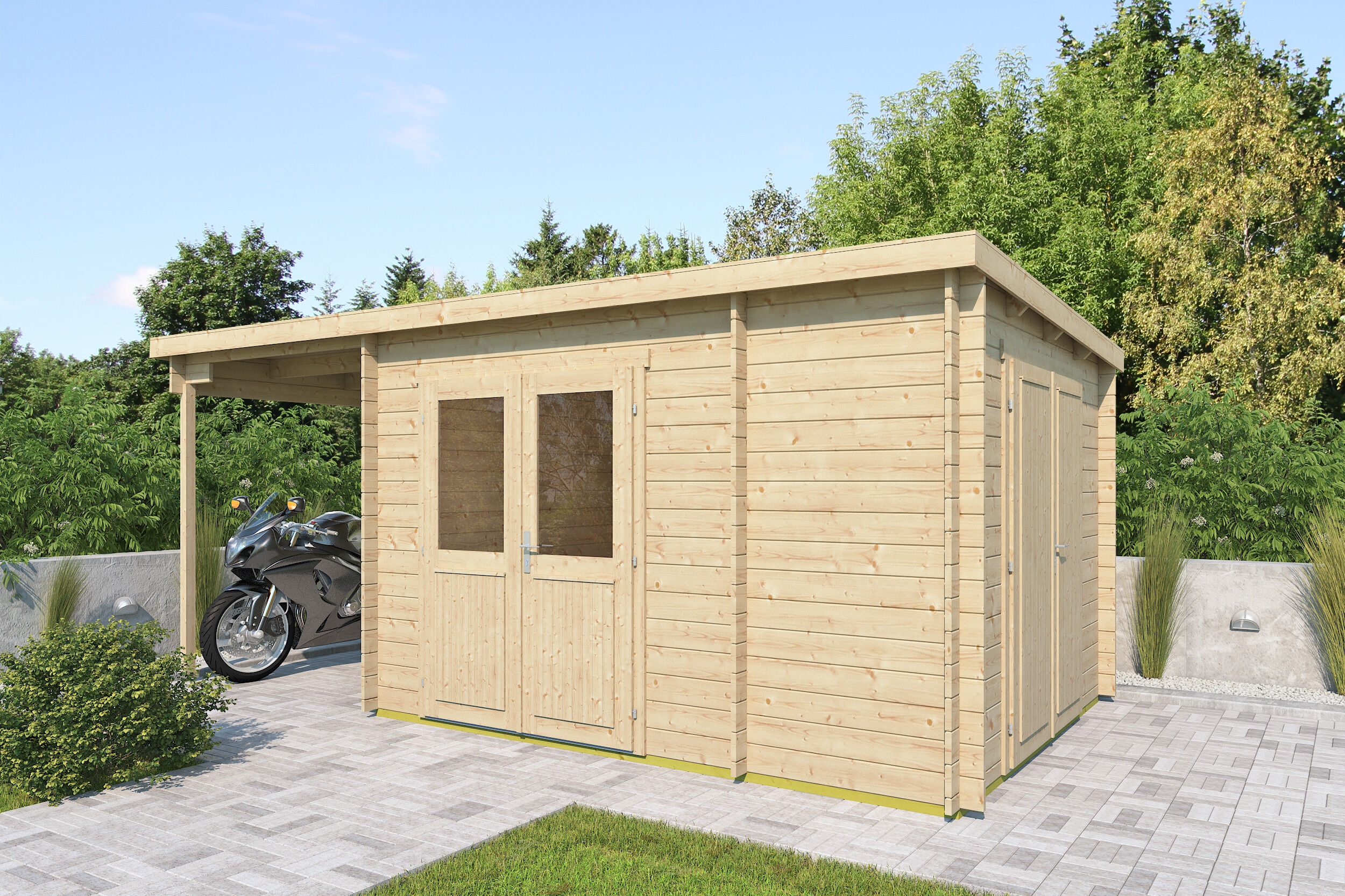 26% Rabatt ! Fjordholz Gartenhütte Modell Hobe 28 B 6x4m Unkategorisiert online kaufen