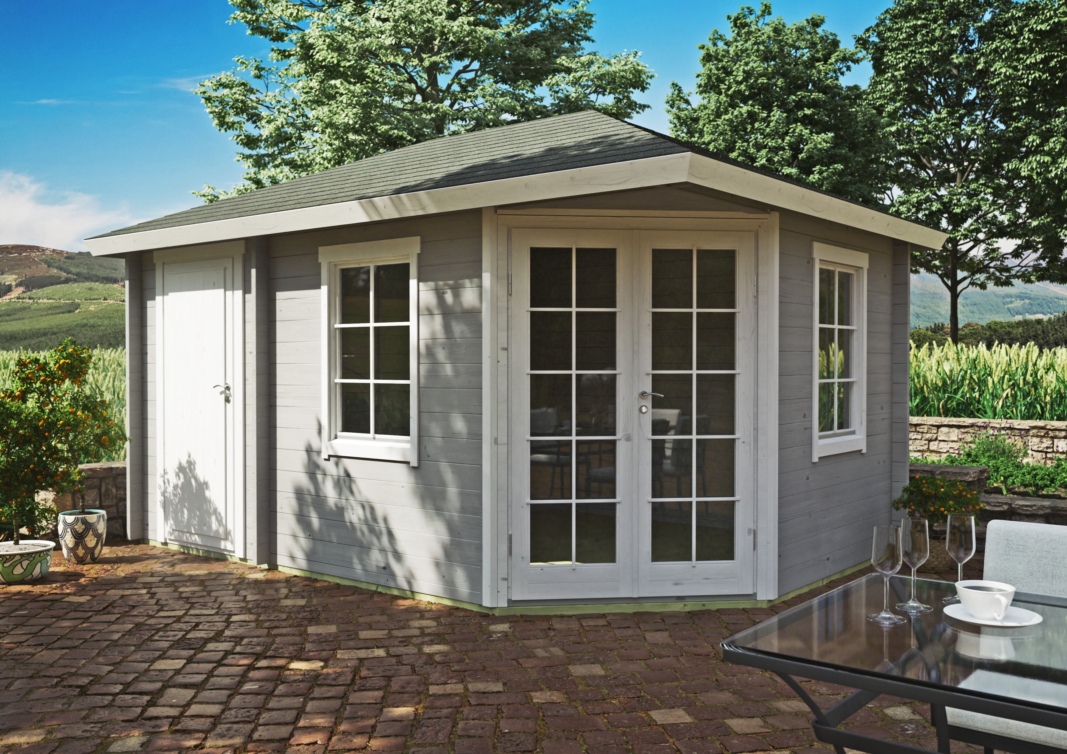26% Rabatt ! Fjordholz Gartenhütte Modell Kiano 70 B 5x4m Unkategorisiert online kaufen