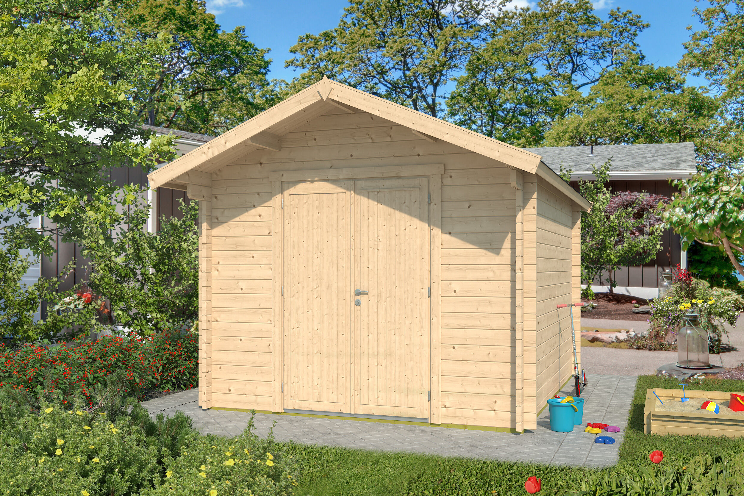 26% Rabatt ! Fjordholz Gartenhütte Modell Lexi 44 G Premium 3x3m Unkategorisiert Produktbild