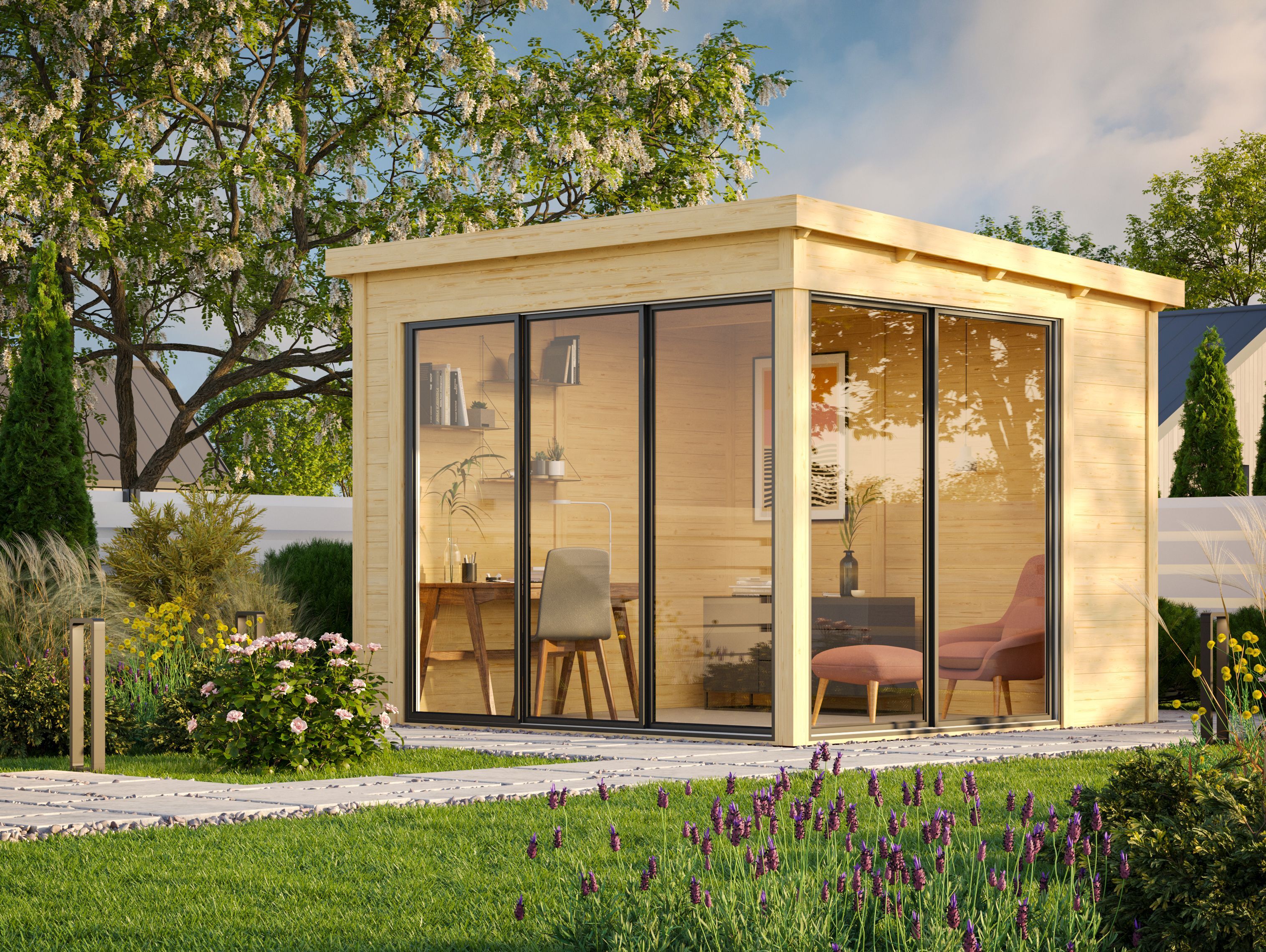 26% Rabatt ! Fjordholz Gartenhütte Modell Mia 28 A 3x3m Unkategorisiert online kaufen