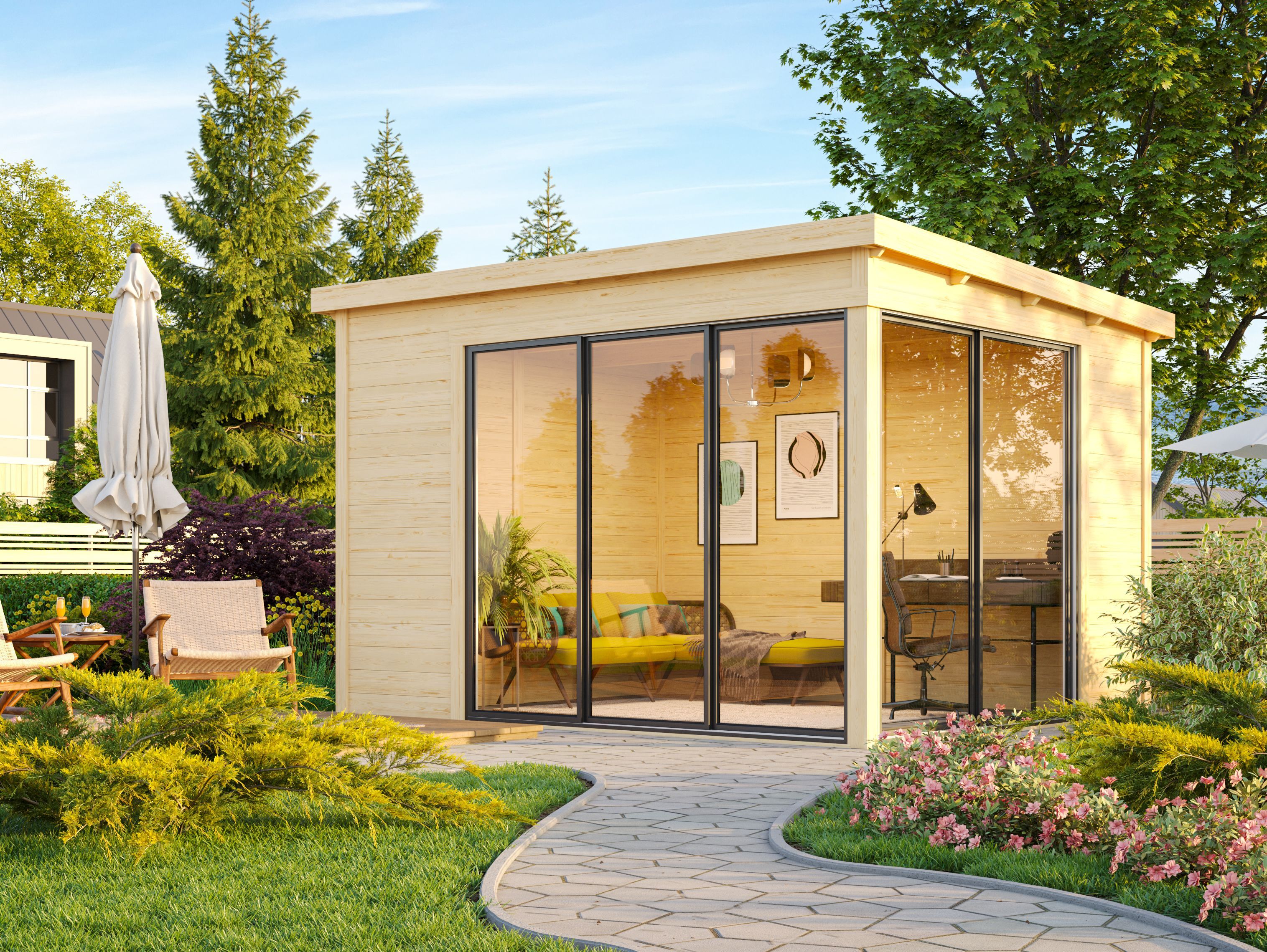 26% Rabatt ! Fjordholz Gartenhütte Modell Mia 28 B 4x3m Unkategorisiert online kaufen