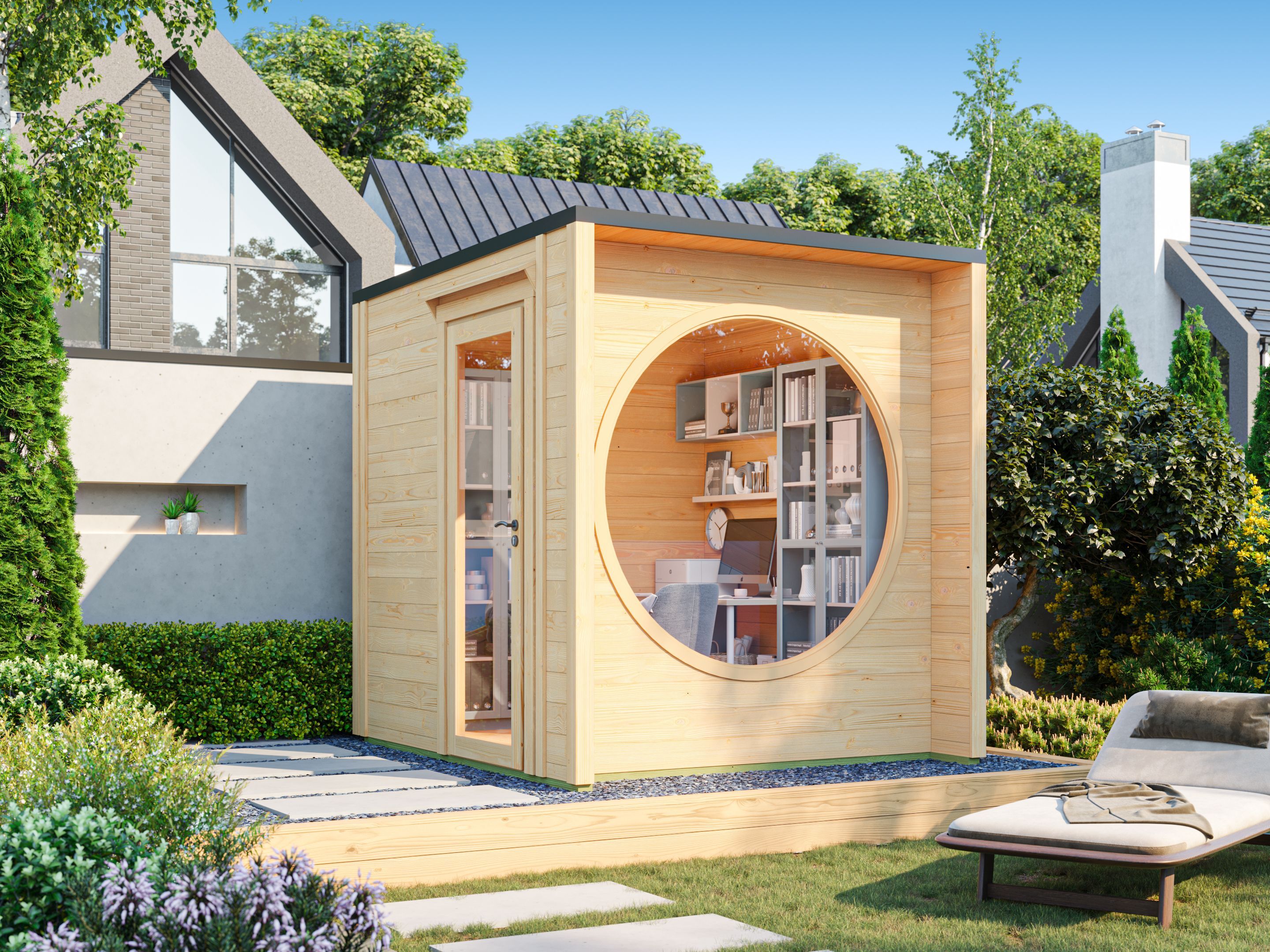 26% Rabatt ! Fjordholz Gartenhütte Modell Office Box Größe XXS n 4x4m Unkategorisiert online kaufen
