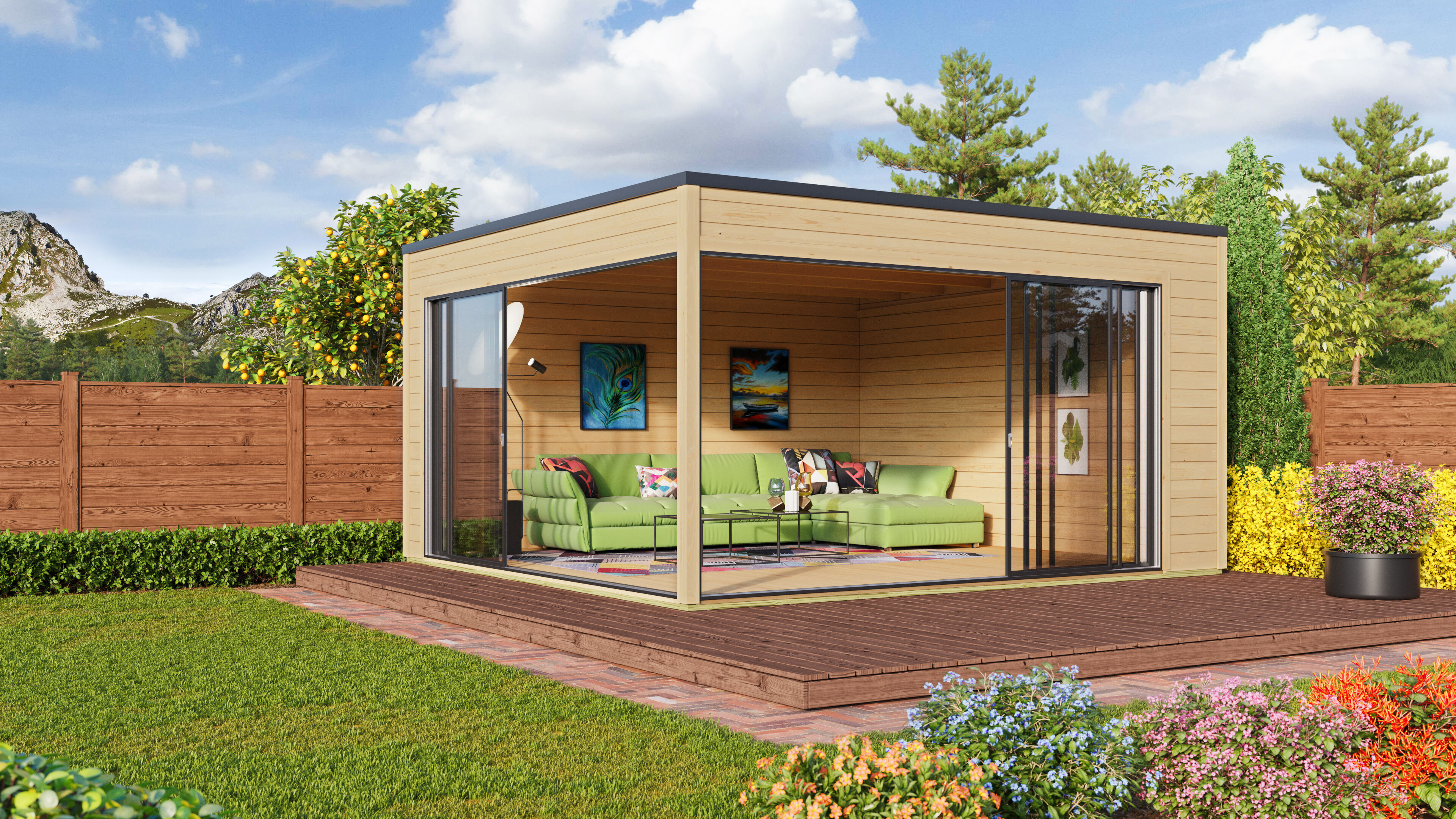 26% Rabatt ! Fjordholz Gartenhütte Modell Q-BIC Alu 70 D 5x4m Unkategorisiert online kaufen