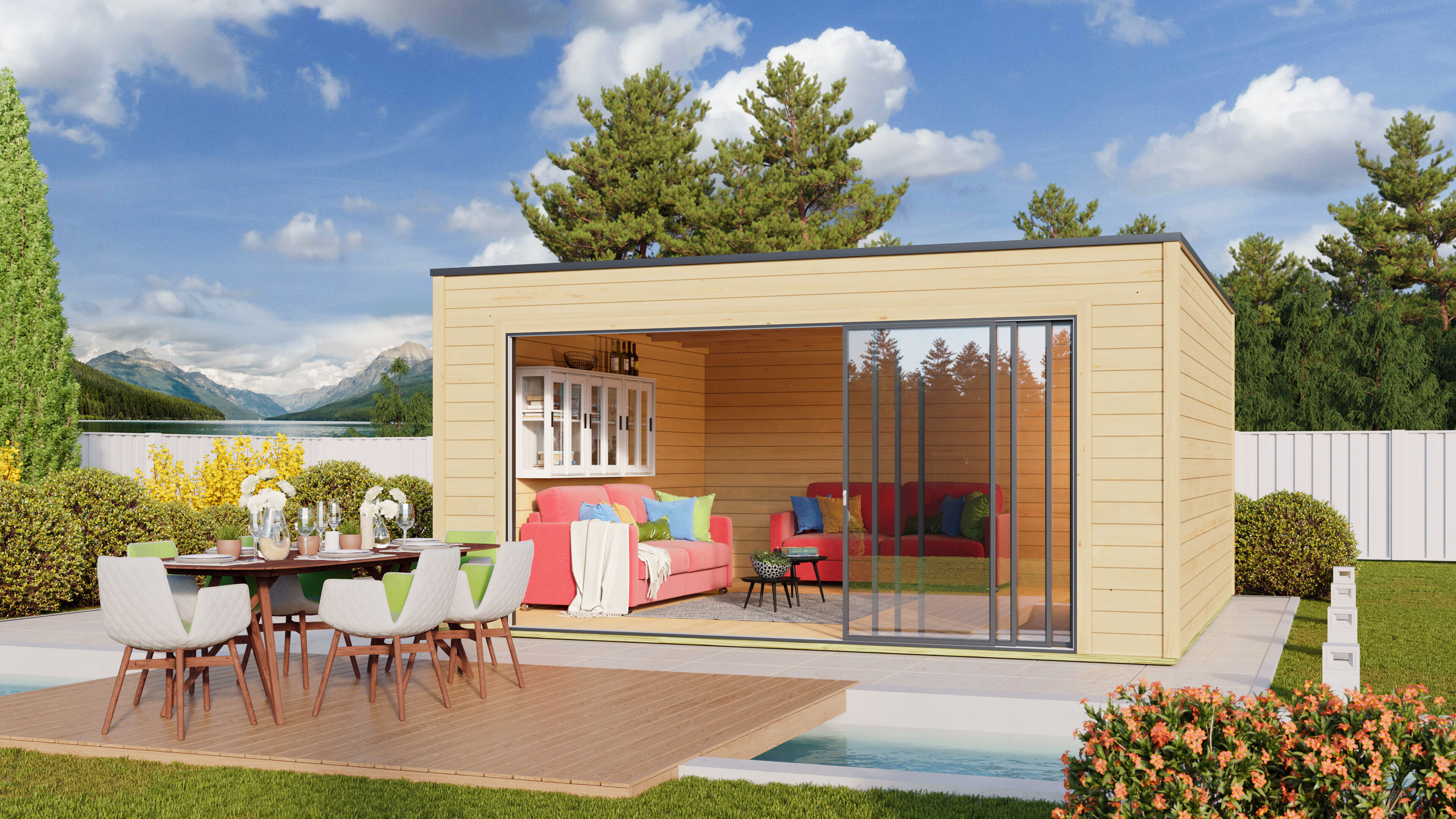 26% Rabatt ! Fjordholz Gartenhütte Modell Q-BIC Alu 70 E 5x5m Unkategorisiert online kaufen