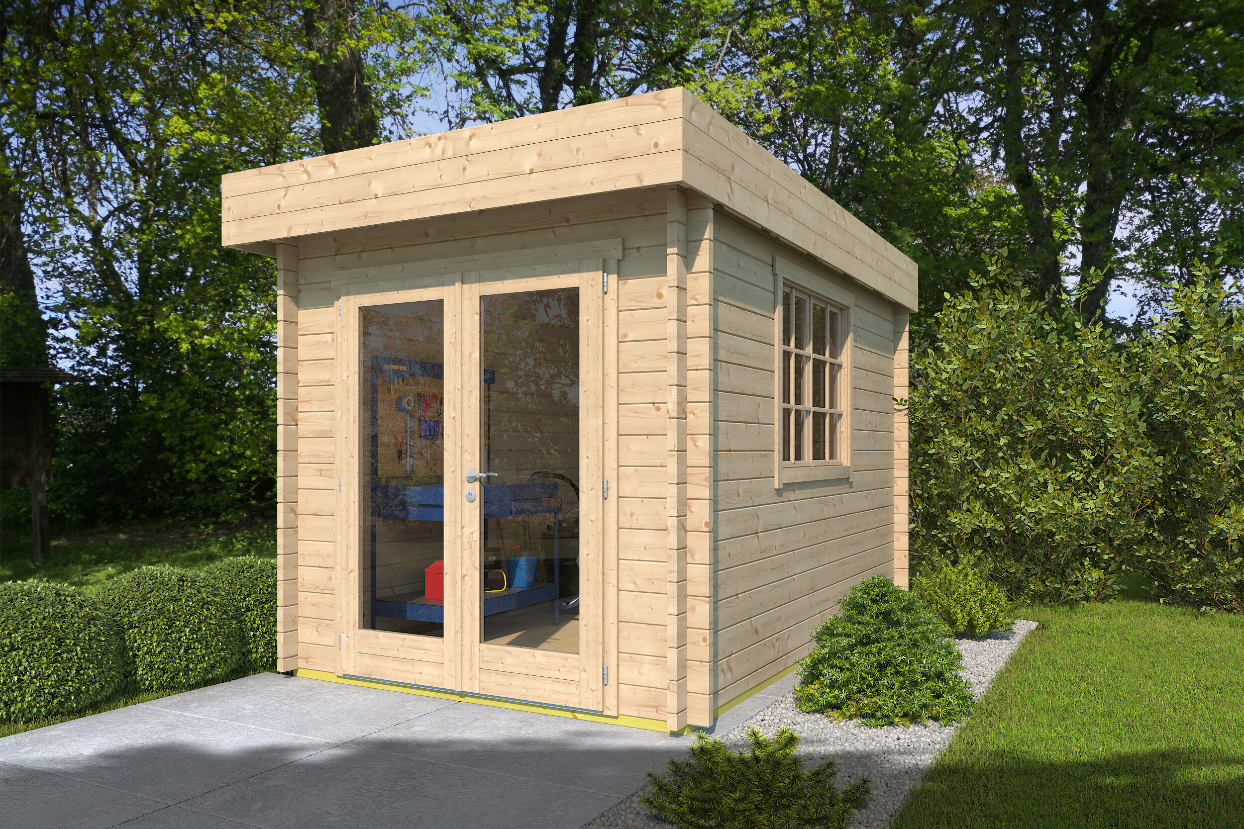 26% Rabatt ! Fjordholz Gartenhütte Modell Steve 44 3x3m Unkategorisiert online kaufen