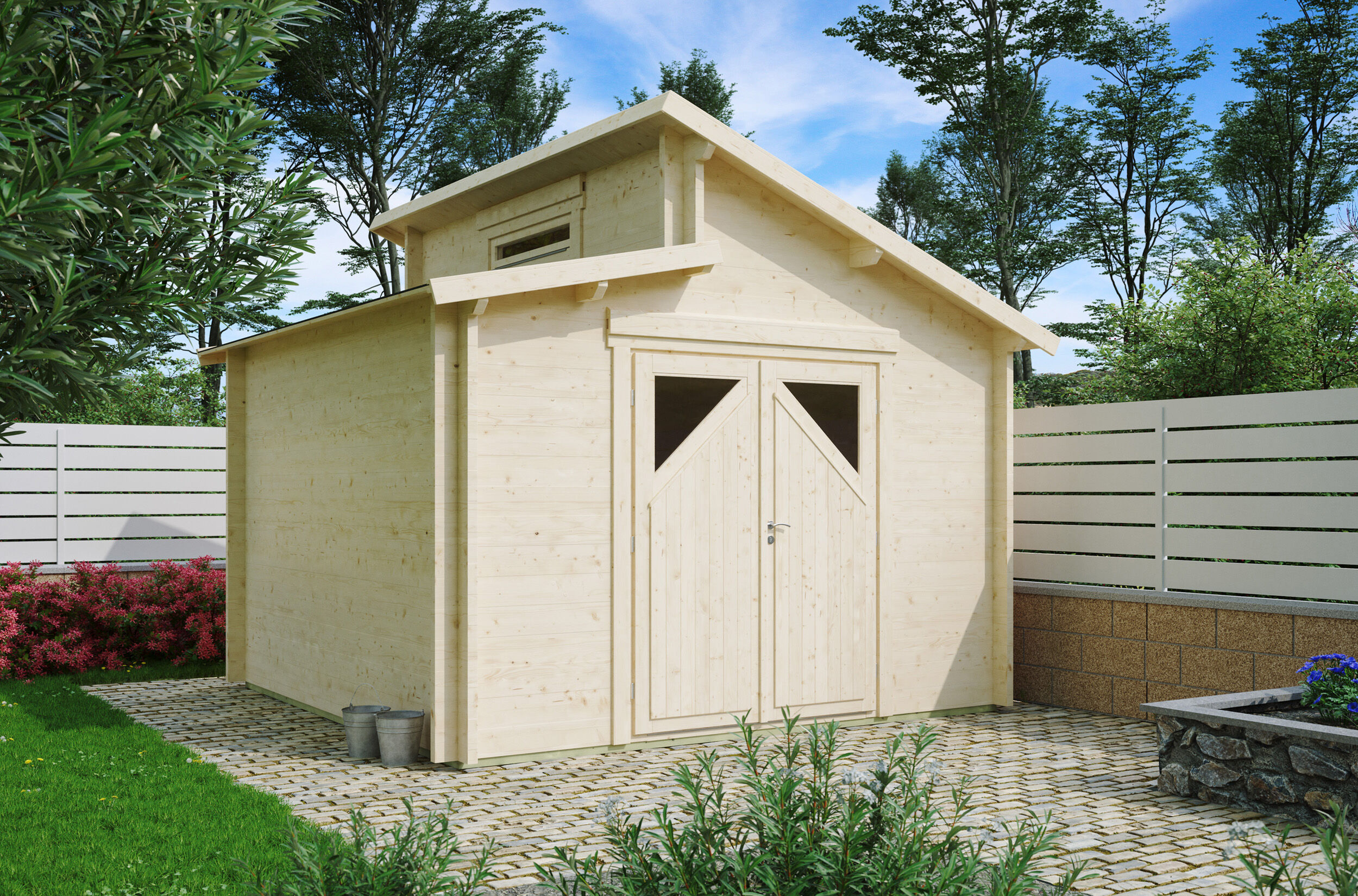 26% Rabatt ! Fjordholz Gartenhütte Modell Varianta 44 D 3x3m Unkategorisiert online kaufen