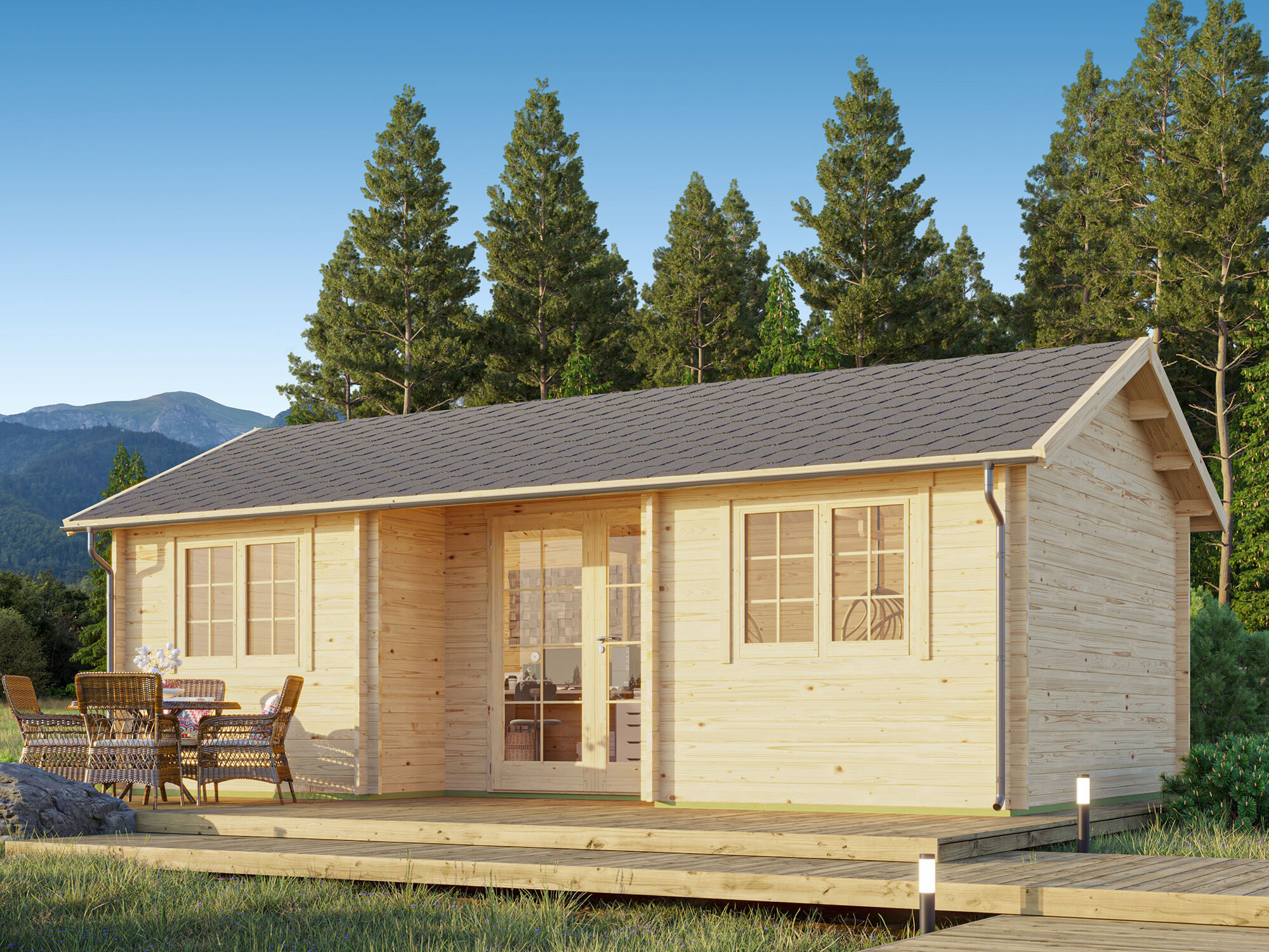 26% Rabatt ! Fjordholz Gartenhütte Modell Wallis 44 6x4m Unkategorisiert online kaufen