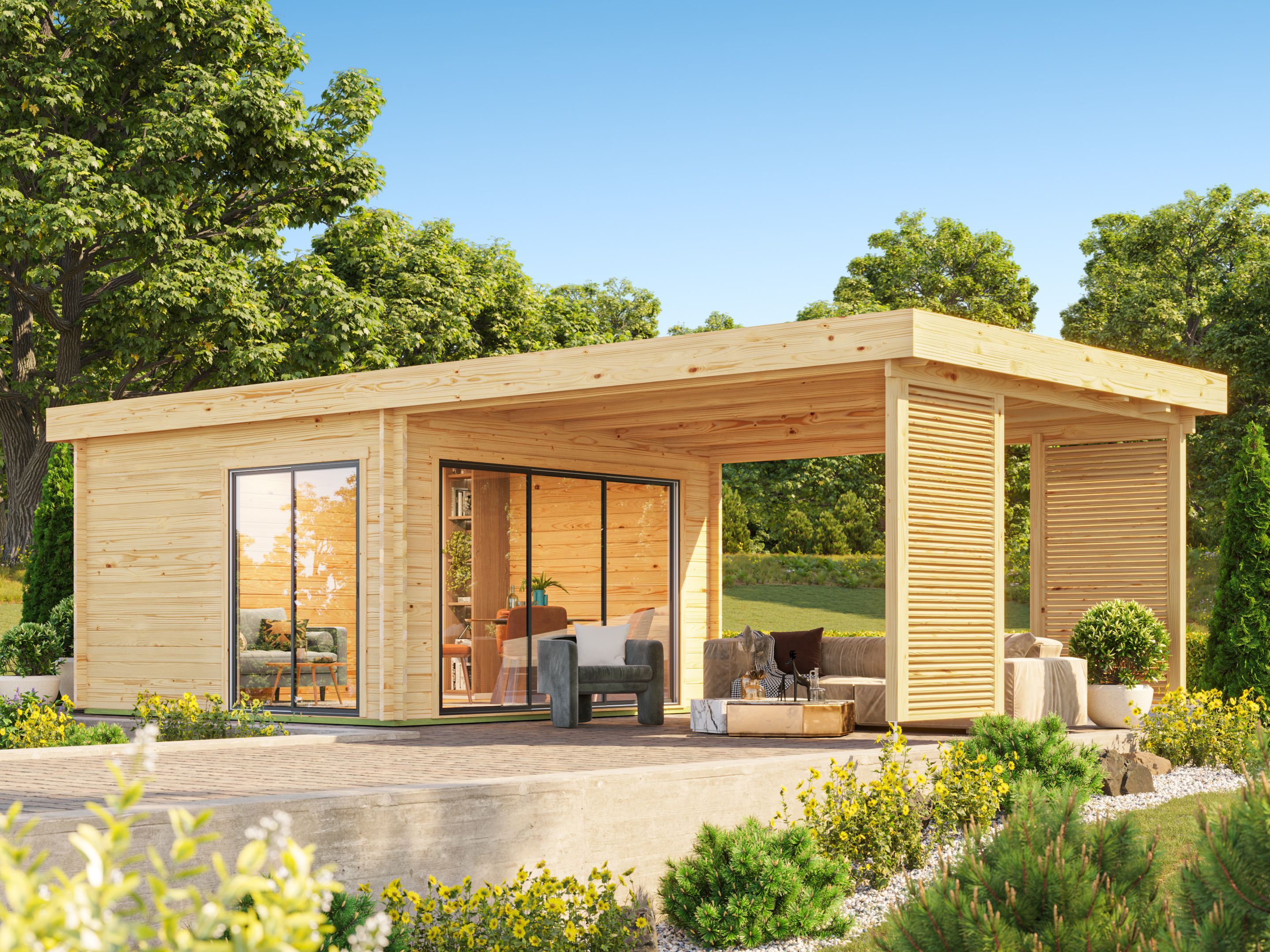 26% Rabatt ! Fjordholz Gartenlounge Modell Carlise 44 Alu 8x4m Unkategorisiert online kaufen