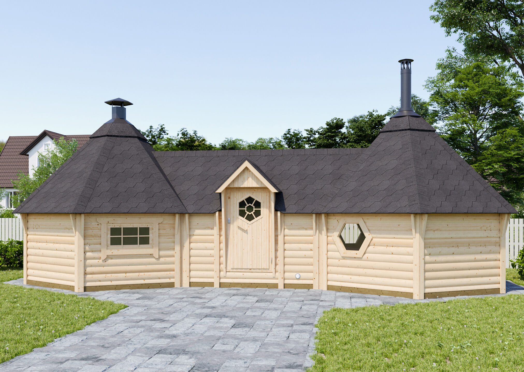 26% Rabatt ! Fjordholz Grillkota + Saunakota Modell Tobi 22 m² Unkategorisiert online kaufen