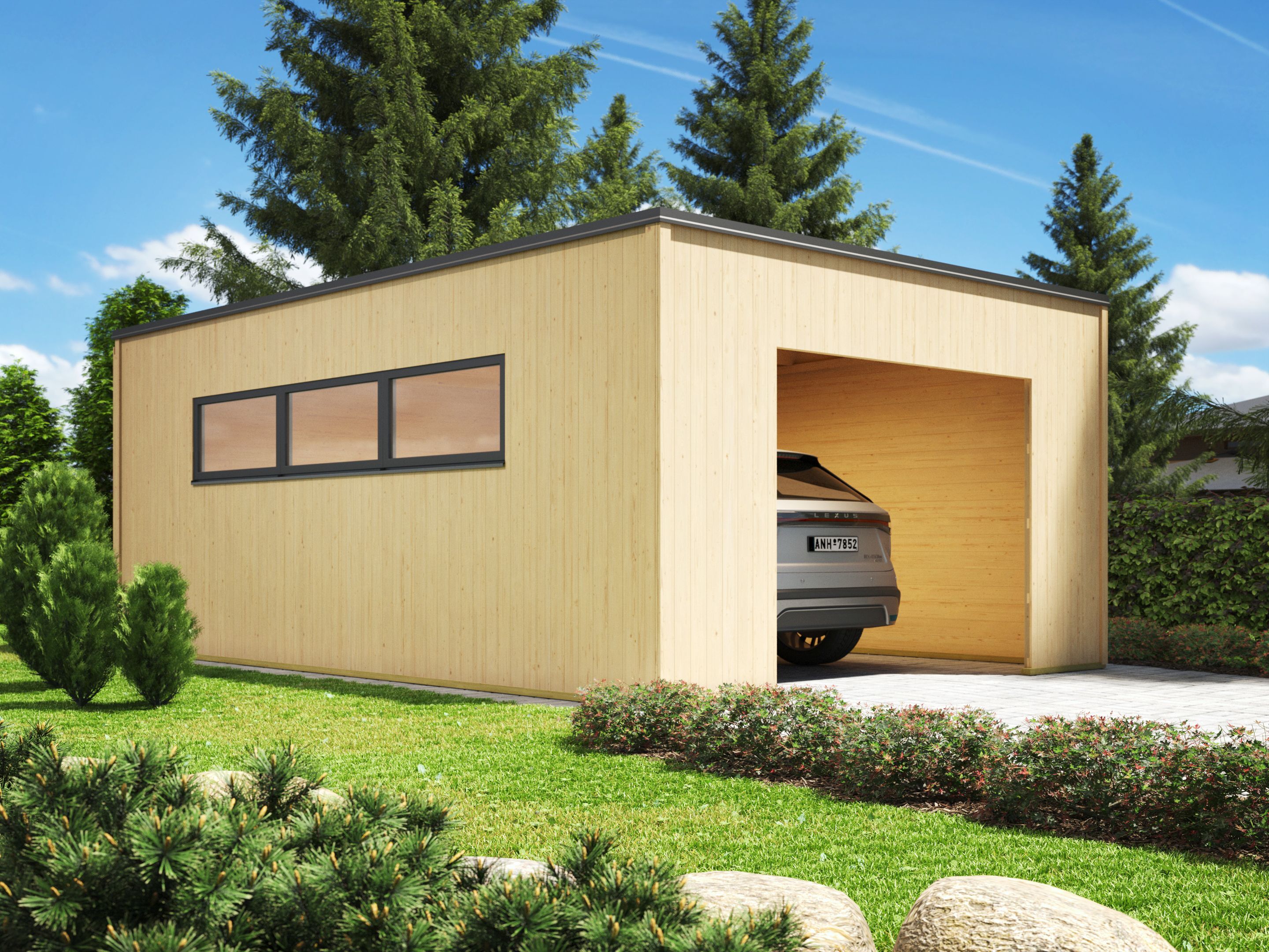 26% Rabatt ! Fjordholz Holzgarage Modell Q-Bic 34 A Unkategorisiert online kaufen
