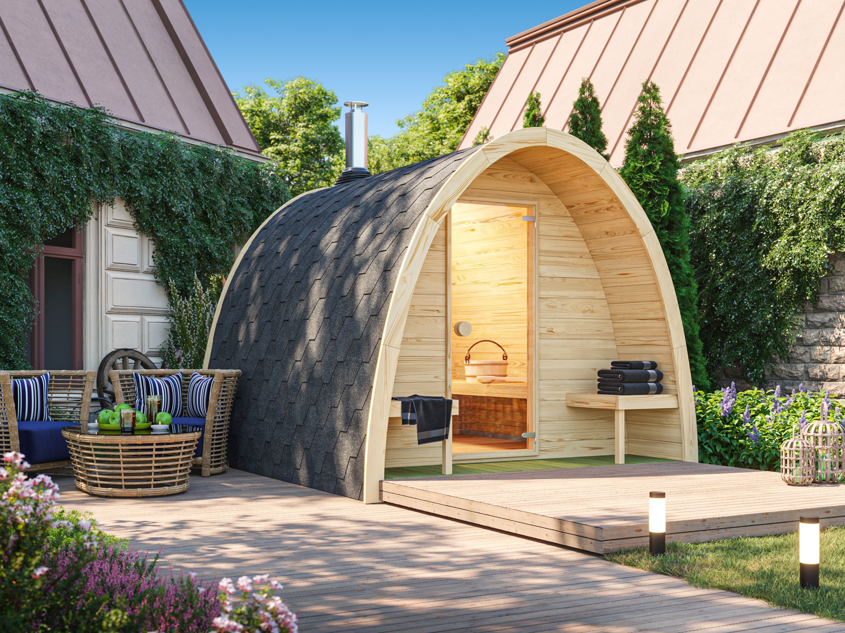 26% Rabatt ! Fjordholz Pod-Sauna Modell 300 - Außensauna Bausat Unkategorisiert online kaufen
