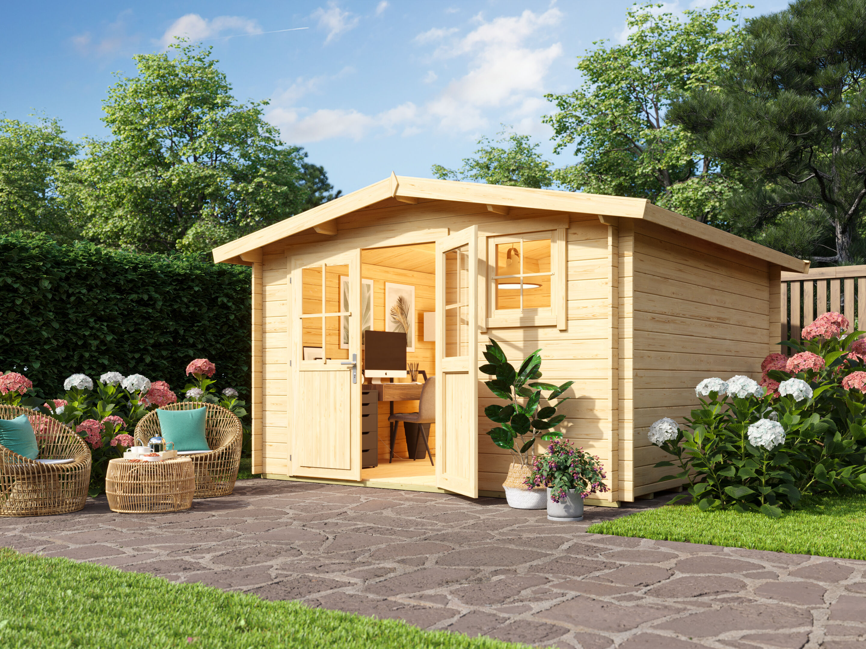 26% Rabatt ! Fjordholz Satteldach Gartenhütte Modell Eliza 5F 4x4m Unkategorisiert online kaufen 26% Rabatt ! Fjordholz Satteldach Gartenhütte Modell Eliza 5F 4x4m Unkategorisiert online kaufen