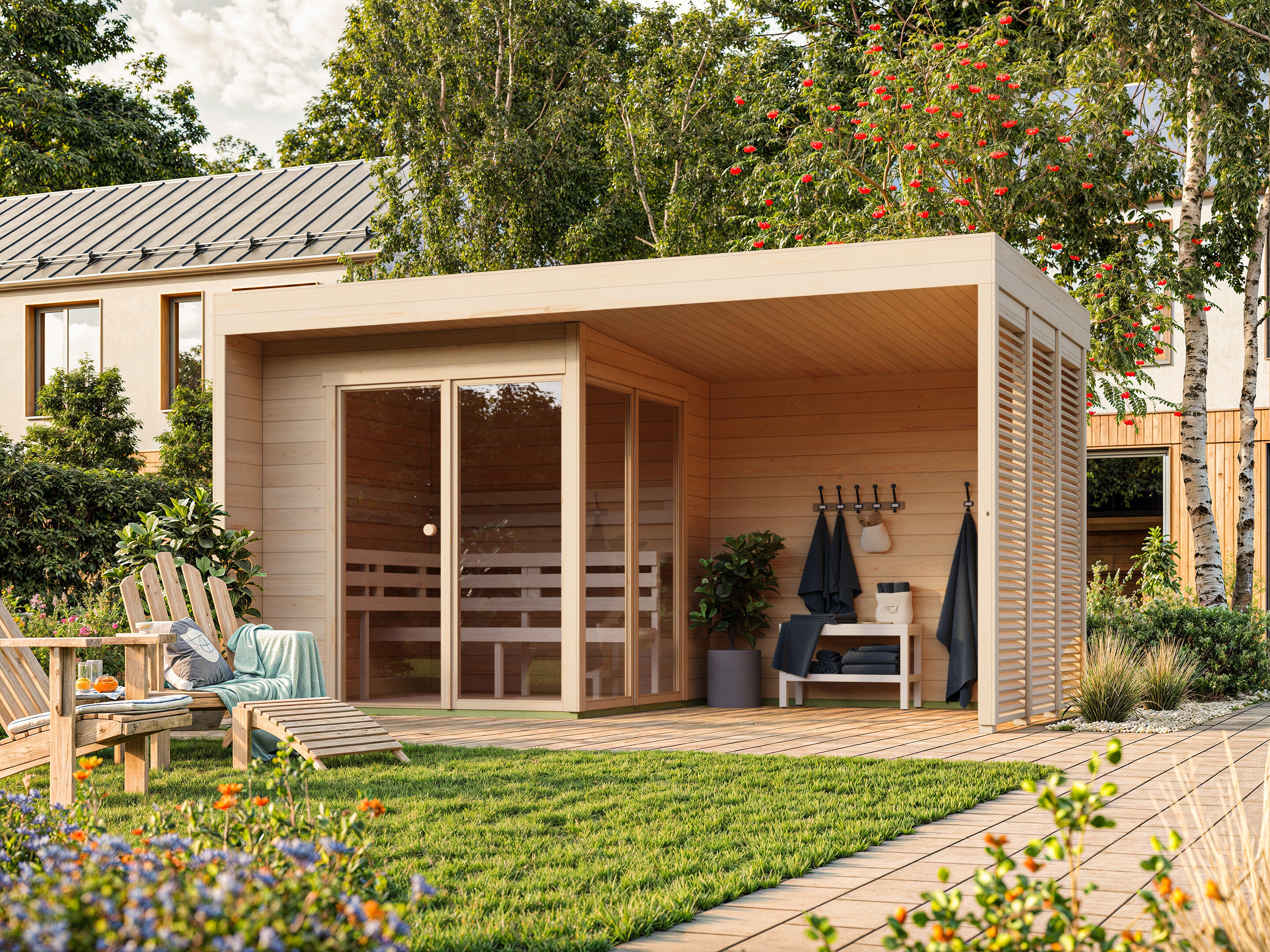 26% Rabatt ! Fjordholz Satteldach Gartenhütte Modell Eliza 5F 4x4m Unkategorisiert online kaufen