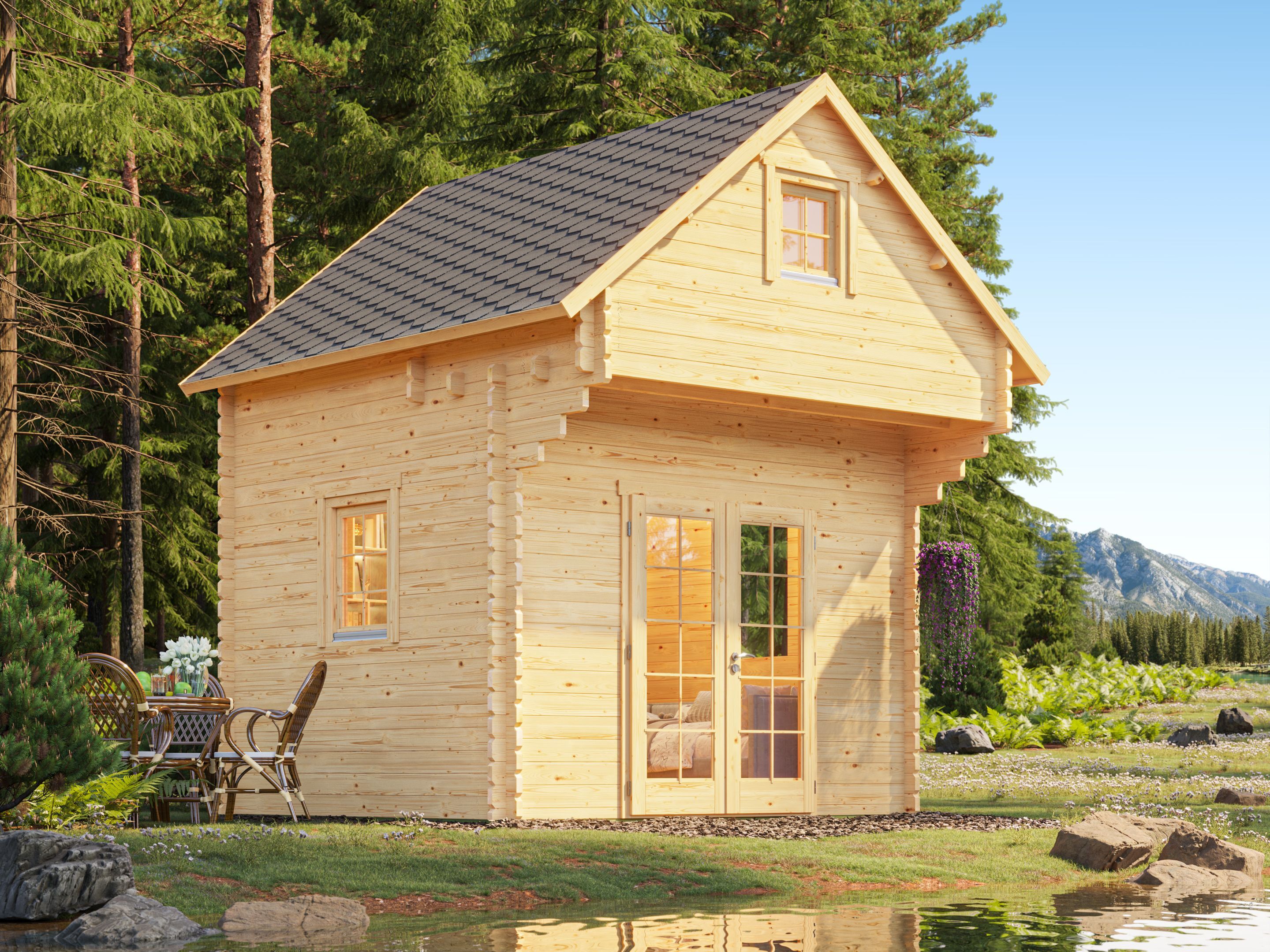 26% Rabatt ! Fjordholz Satteldach Gartenhütte Modell Ontario 44 6x4m Unkategorisiert online kaufen