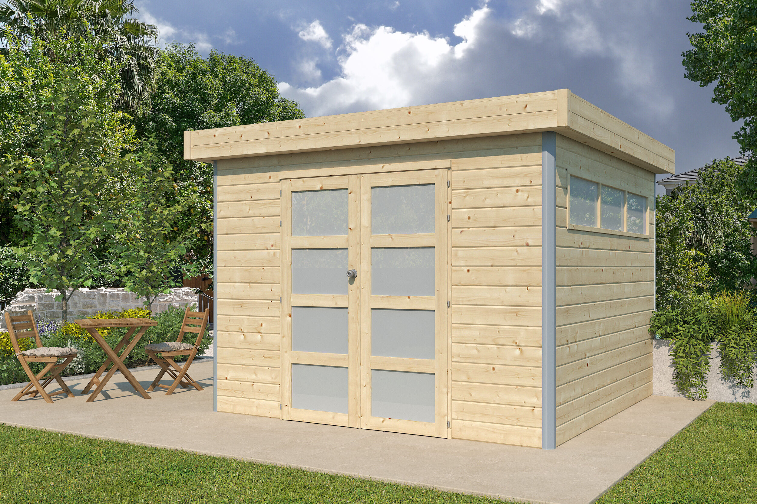 26% Rabatt ! Gartenhütte Alu-Line Modell Kasuko 3x3m Unkategorisiert online kaufen