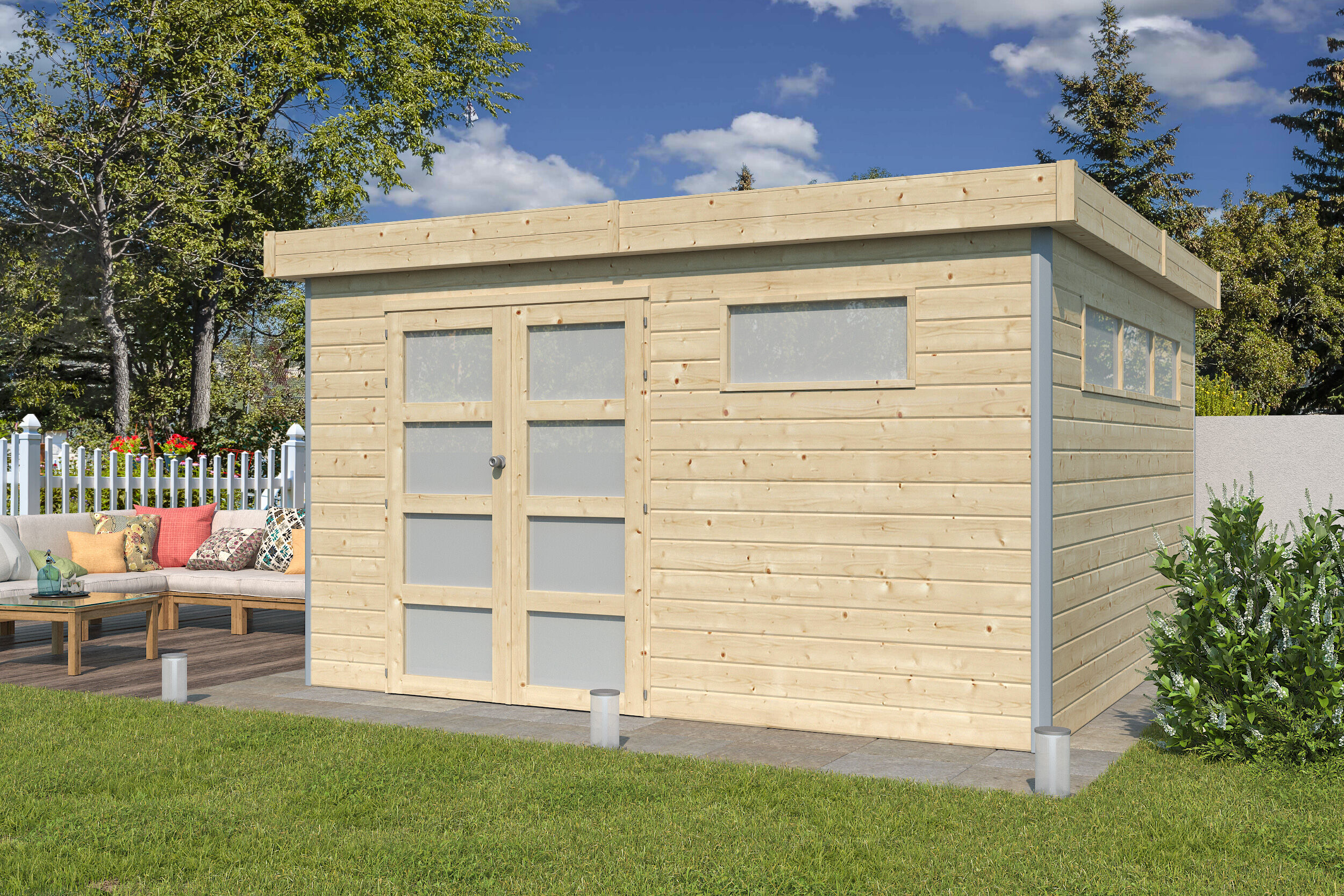 26% Rabatt ! Gartenhütte Alu-Line Modell Kasuko-L 4x3m Unkategorisiert online kaufen