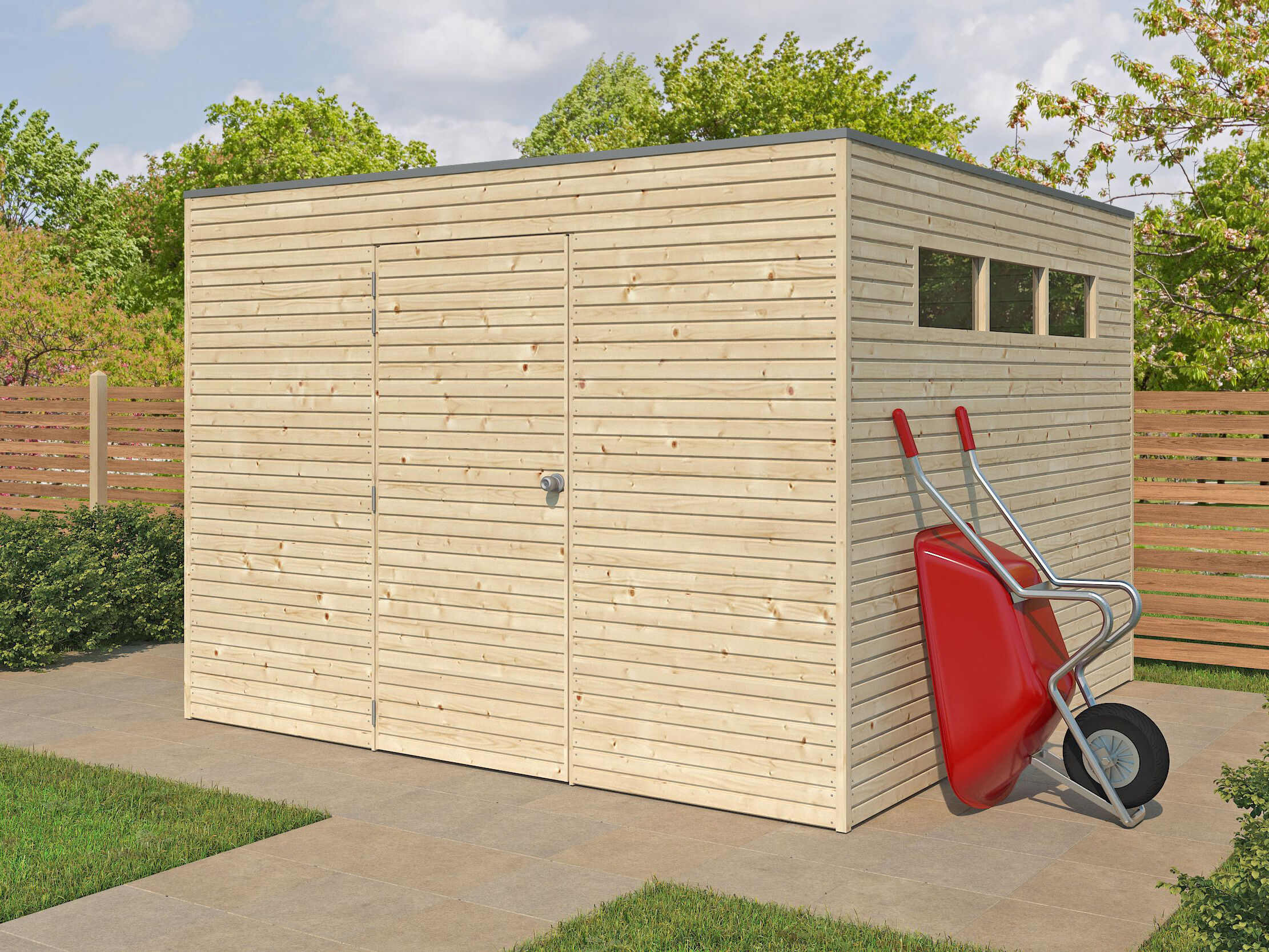 26% Rabatt ! Gartenhütte Modell QB-Line 9,00 m² 3x3m Unkategorisiert online kaufen