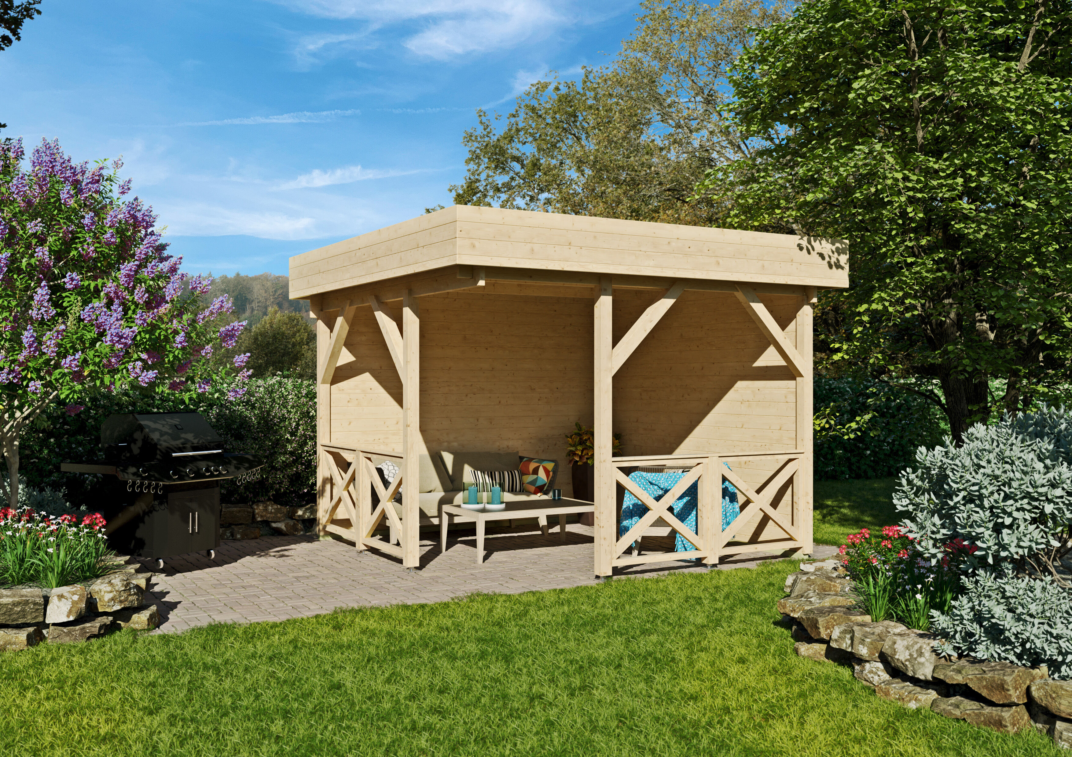 26% Rabatt ! Gartenhütte Modell Salo 40 A 3x3m Unkategorisiert online kaufen