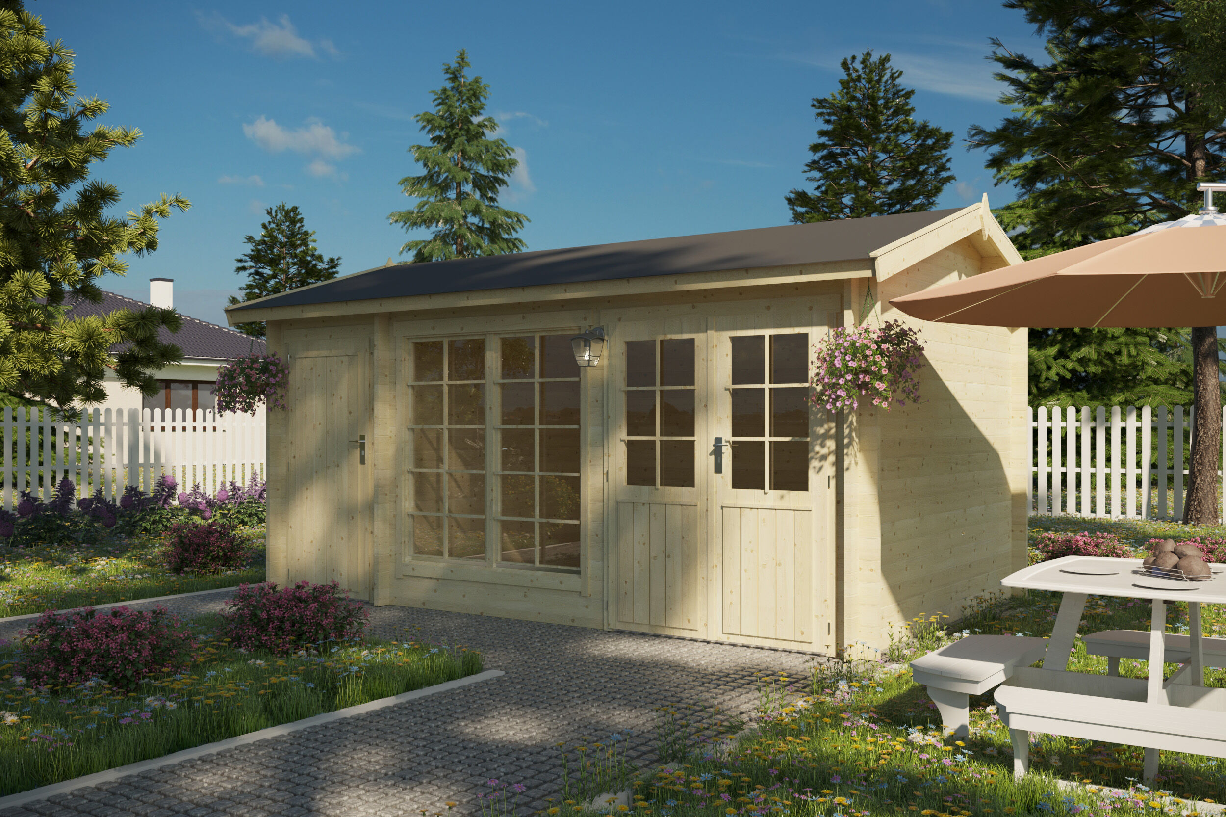26% Rabatt ! Gartenhütte Modell Winslow 40 5x3m Unkategorisiert online kaufen