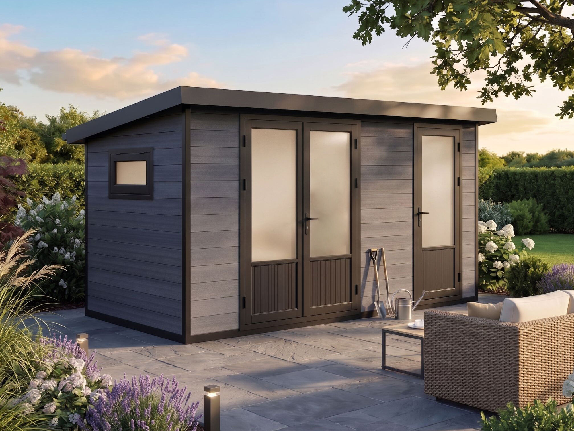 26% Rabatt ! WPC Gartenhütte Modell Style DeLuxe 2-Raum 8,0 m² 4x2m Unkategorisiert online kaufen