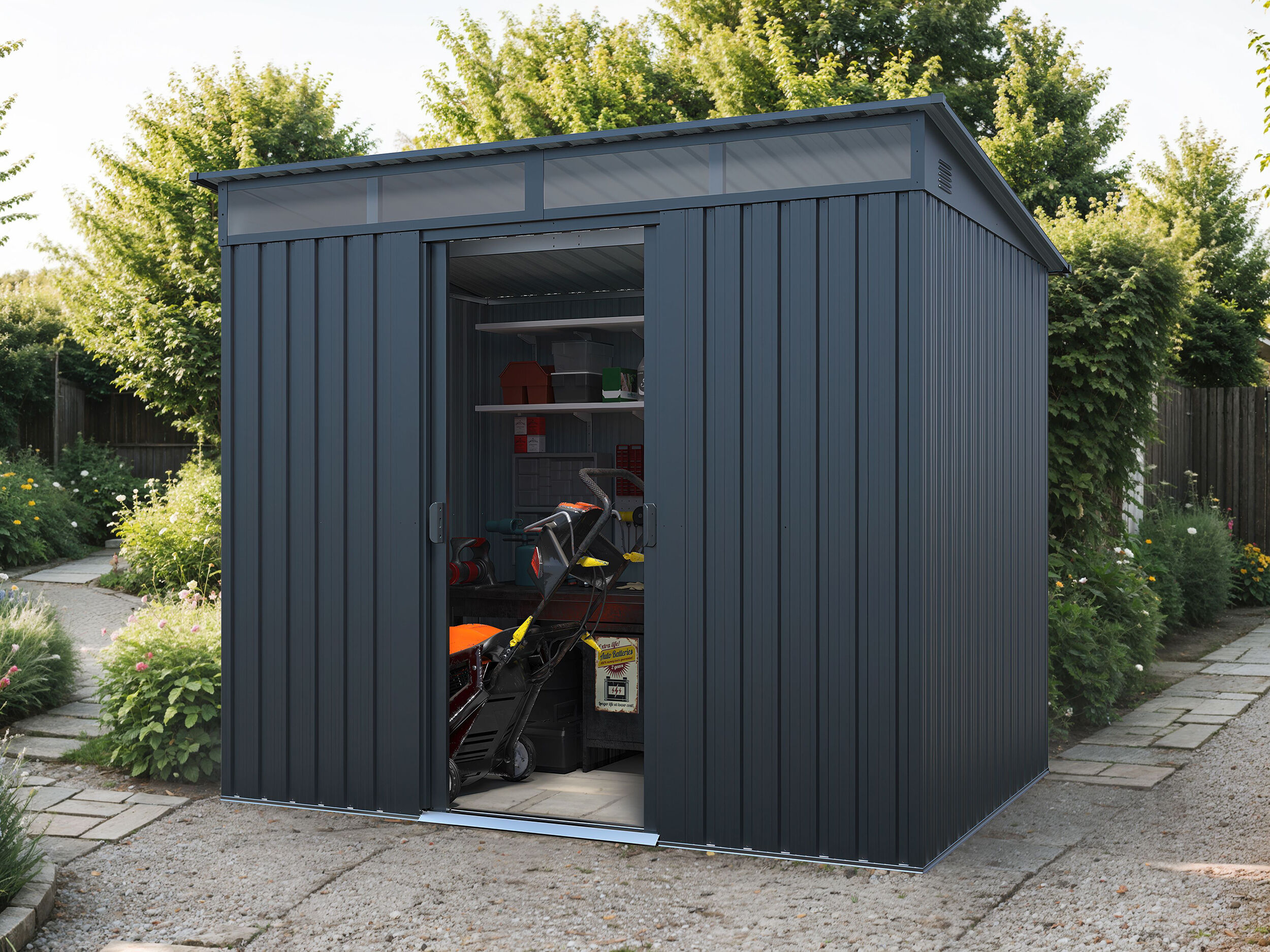 27% Rabatt ! Metall Gerätehaus Modell Lübeck 3,66 m² 2x2m Unkategorisiert online kaufen 27% Rabatt ! Metall Gerätehaus Modell Lübeck 3,66 m² 2x2m Unkategorisiert online kaufen
