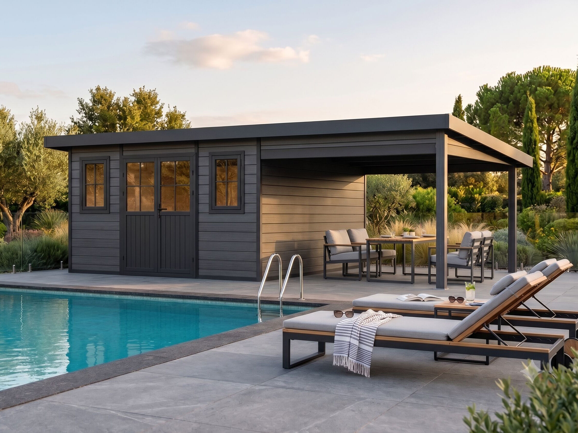 28% Rabatt ✓ 8 × 3 m | WPC Gartenhütte Style DeLuxe 26,60 m² | Schleppdach | modern Unkategorisiert online kaufen 28% Rabatt ✓ 8 × 3 m | WPC Gartenhütte Style DeLuxe 26,60 m² | Schleppdach | modern Unkategorisiert online kaufen