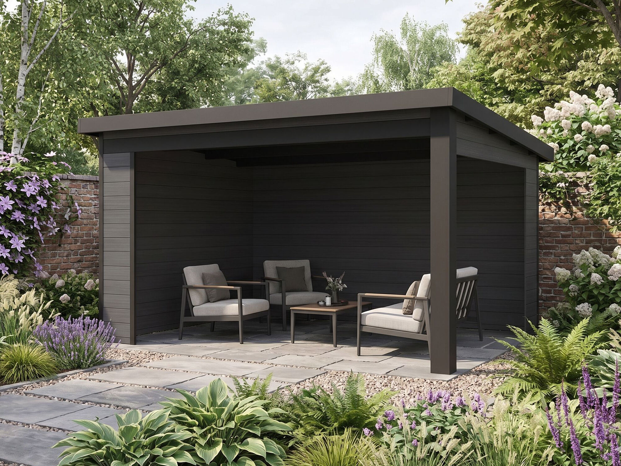 28% Rabatt ! WPC Gartenlaube Modell Lounge 12,0 m² 4x3m Unkategorisiert online kaufen
