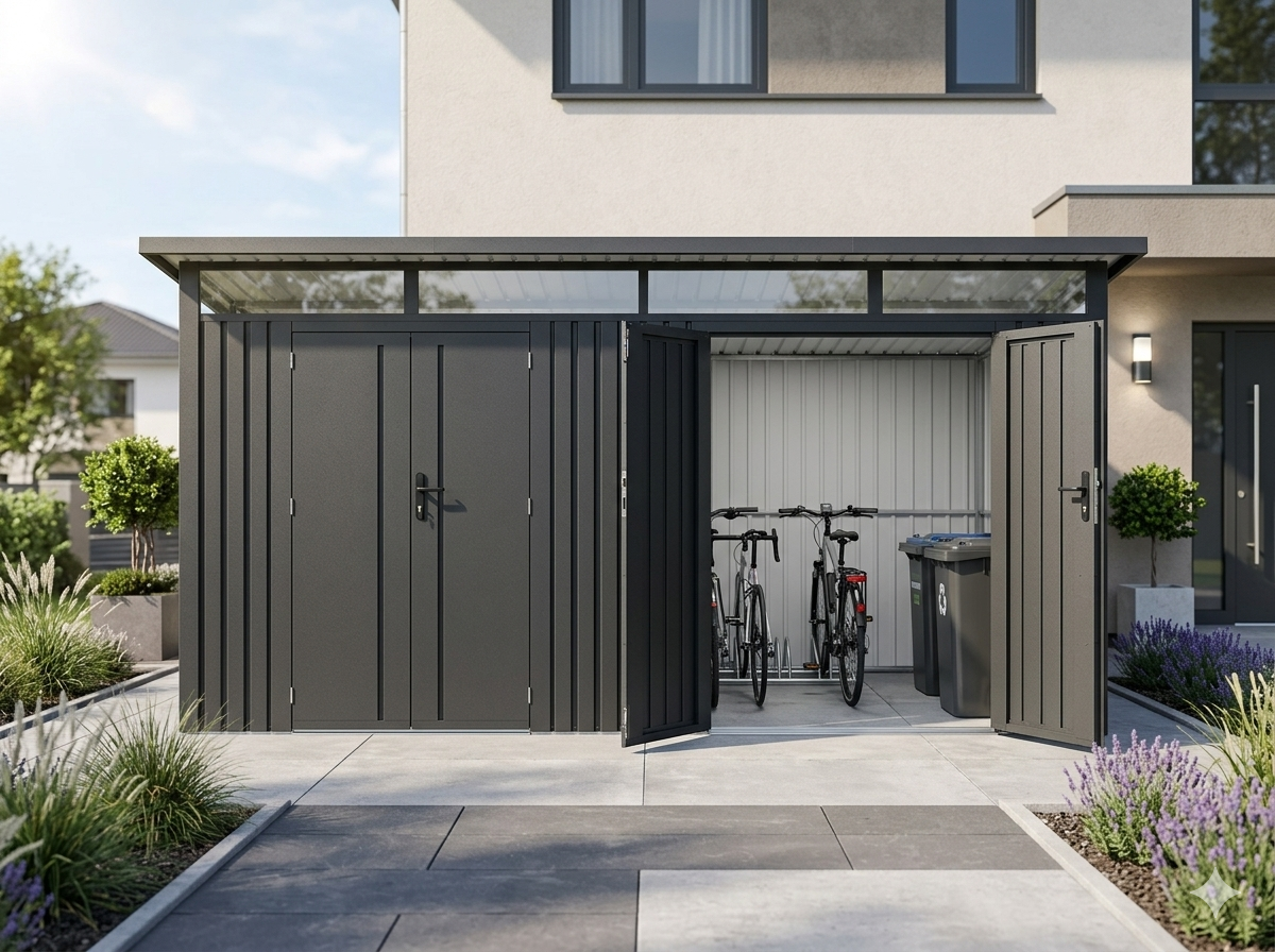 31% Rabatt ! Metall Gerätehaus Modell Skylight 2-Raum 8,95 m² Unkategorisiert online kaufen 31% Rabatt ! Metall Gerätehaus Modell Skylight 2-Raum 8,95 m² Unkategorisiert online kaufen