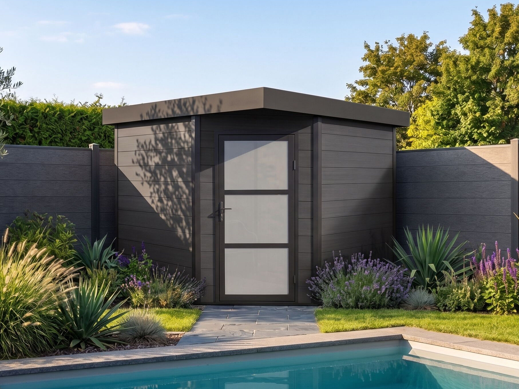 31% Rabatt ! WPC 5-Eck Gartenhütte Modell Apex 6x4m Unkategorisiert online kaufen