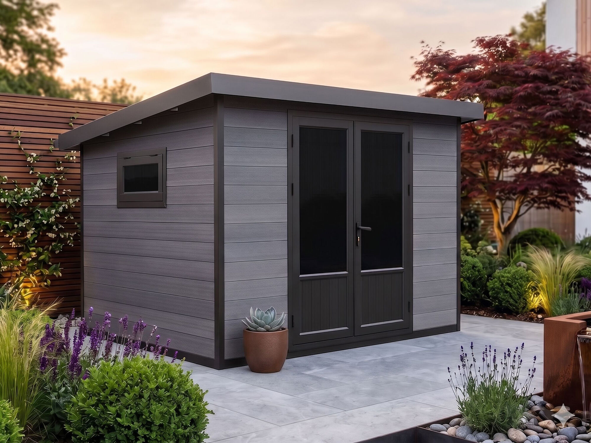 31% Rabatt ! WPC Gartenhütte Modell Style DeLuxe 8,4 m² in moder 4x2m Unkategorisiert online kaufen