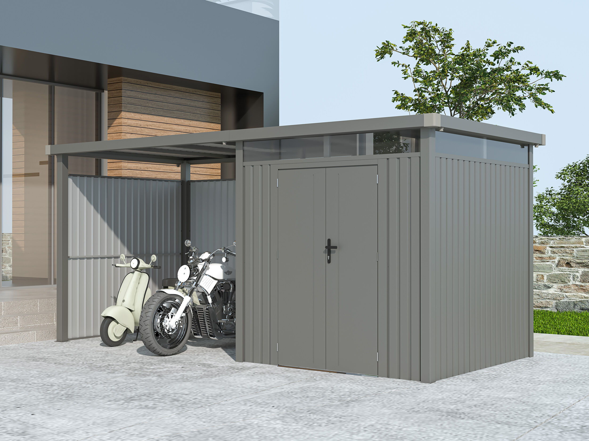 32% Rabatt ! Metall Gerätehaus Modell Style 4,45 m² Spar-Set 2 3x1m Unkategorisiert online kaufen 32% Rabatt ! Metall Gerätehaus Modell Style 4,45 m² Spar-Set 2 3x1m Unkategorisiert online kaufen