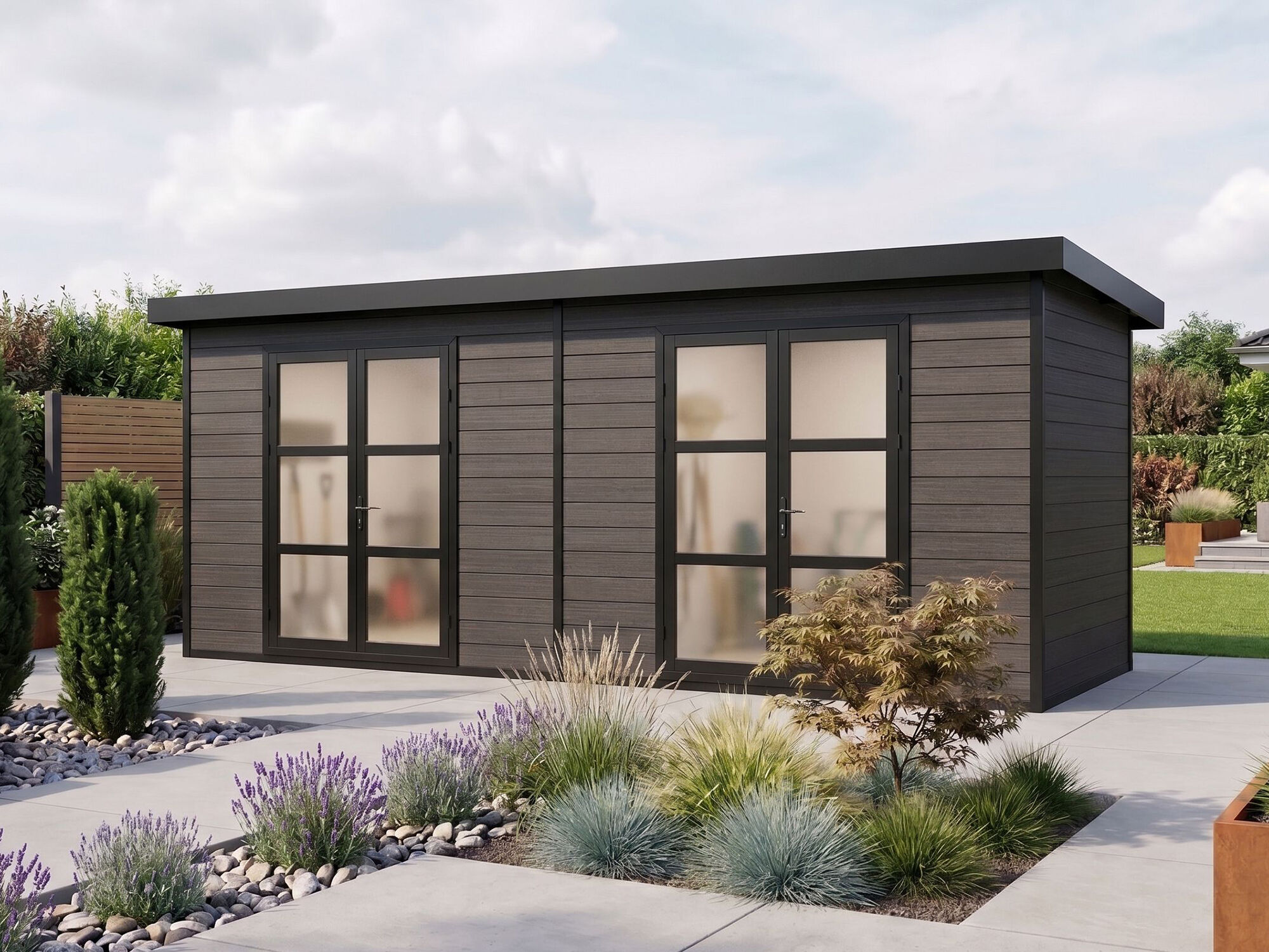 32% Rabatt ! WPC Gartenhütte Modell Style DeLuxe 2-Raum 16,82 m² 5x3m Unkategorisiert online kaufen