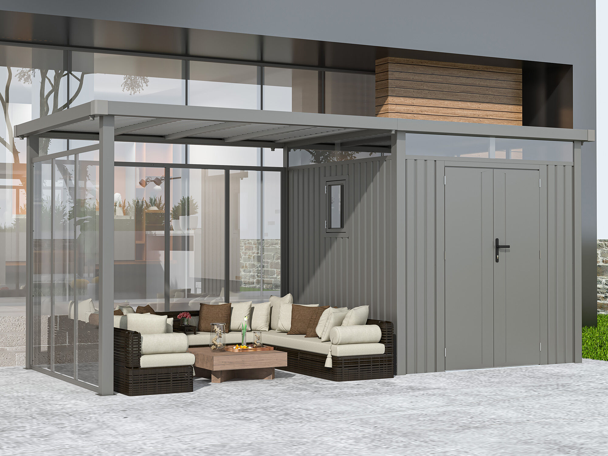 34% Rabatt ! Metall Gerätehaus Modell Style 4,45 m² Spar-Set 5 7x3m Unkategorisiert online kaufen 34% Rabatt ! Metall Gerätehaus Modell Style 4,45 m² Spar-Set 5 7x3m Unkategorisiert online kaufen