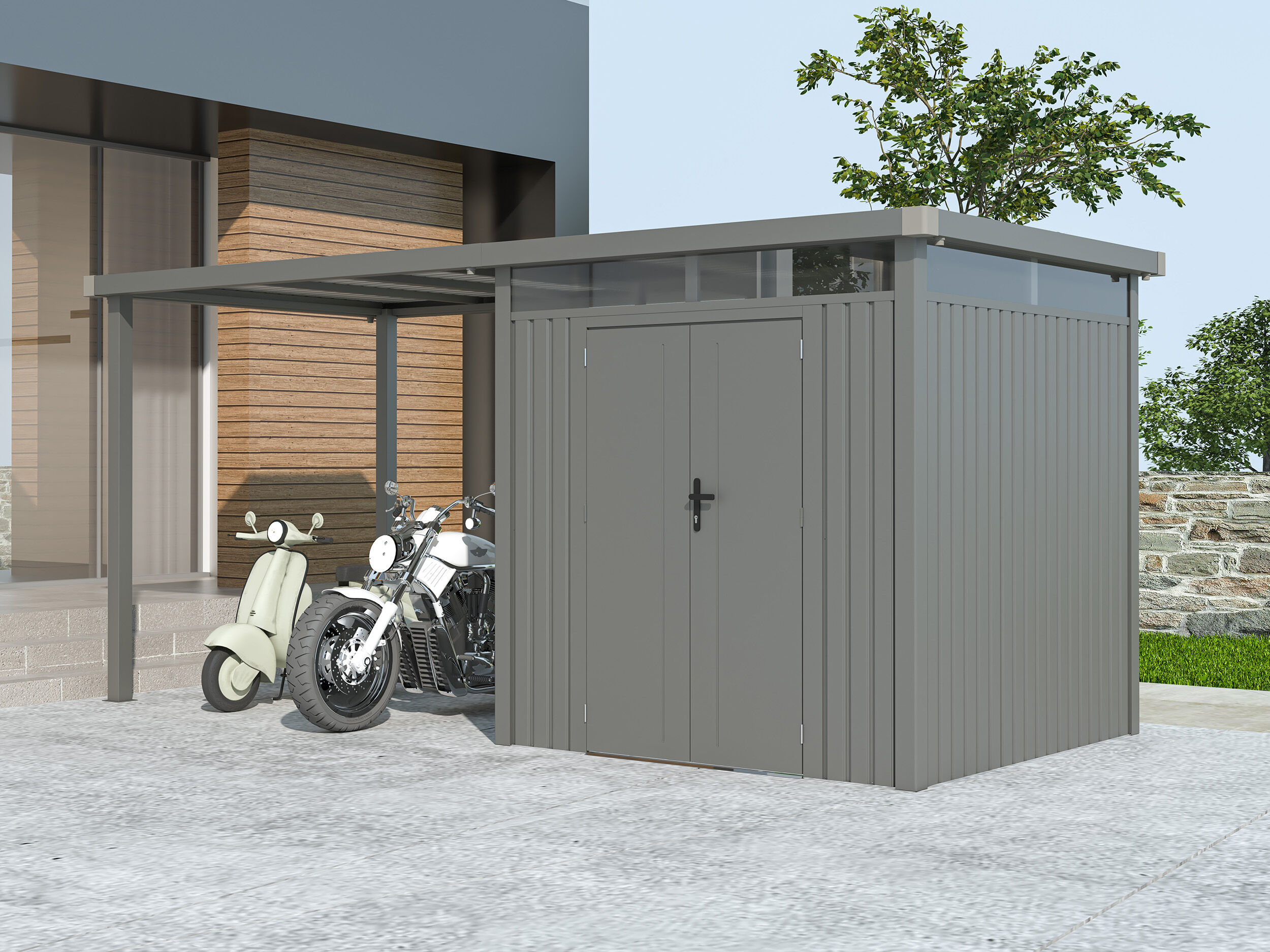 36% Rabatt ! Metall Gerätehaus Modell Style 4,45 m² Spar-Set 1 3x1m Unkategorisiert online kaufen