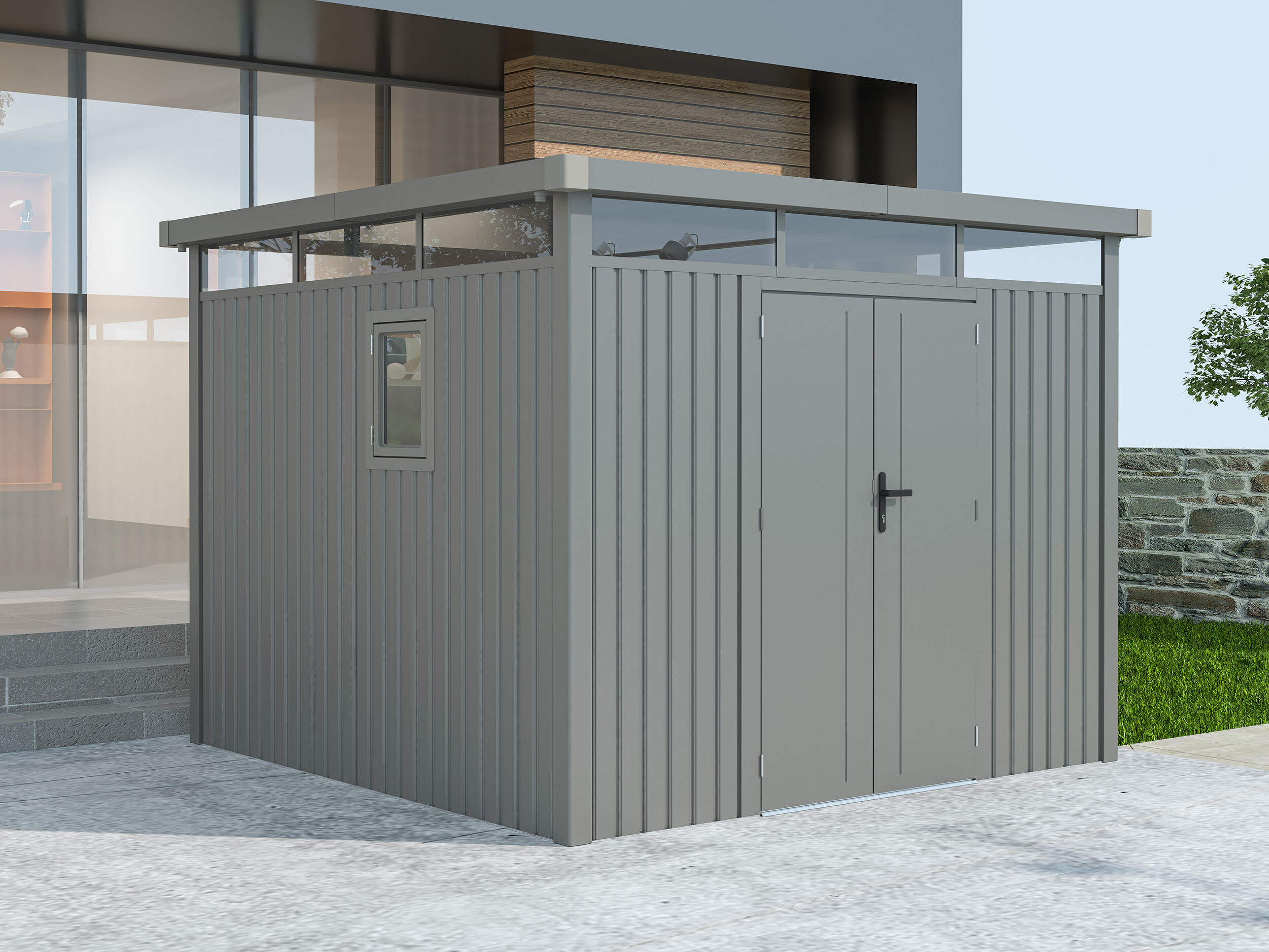 39% Rabatt ! Metall Gerätehaus Modell Style 7,56 m² Aluminium G 3x3m Unkategorisiert online kaufen