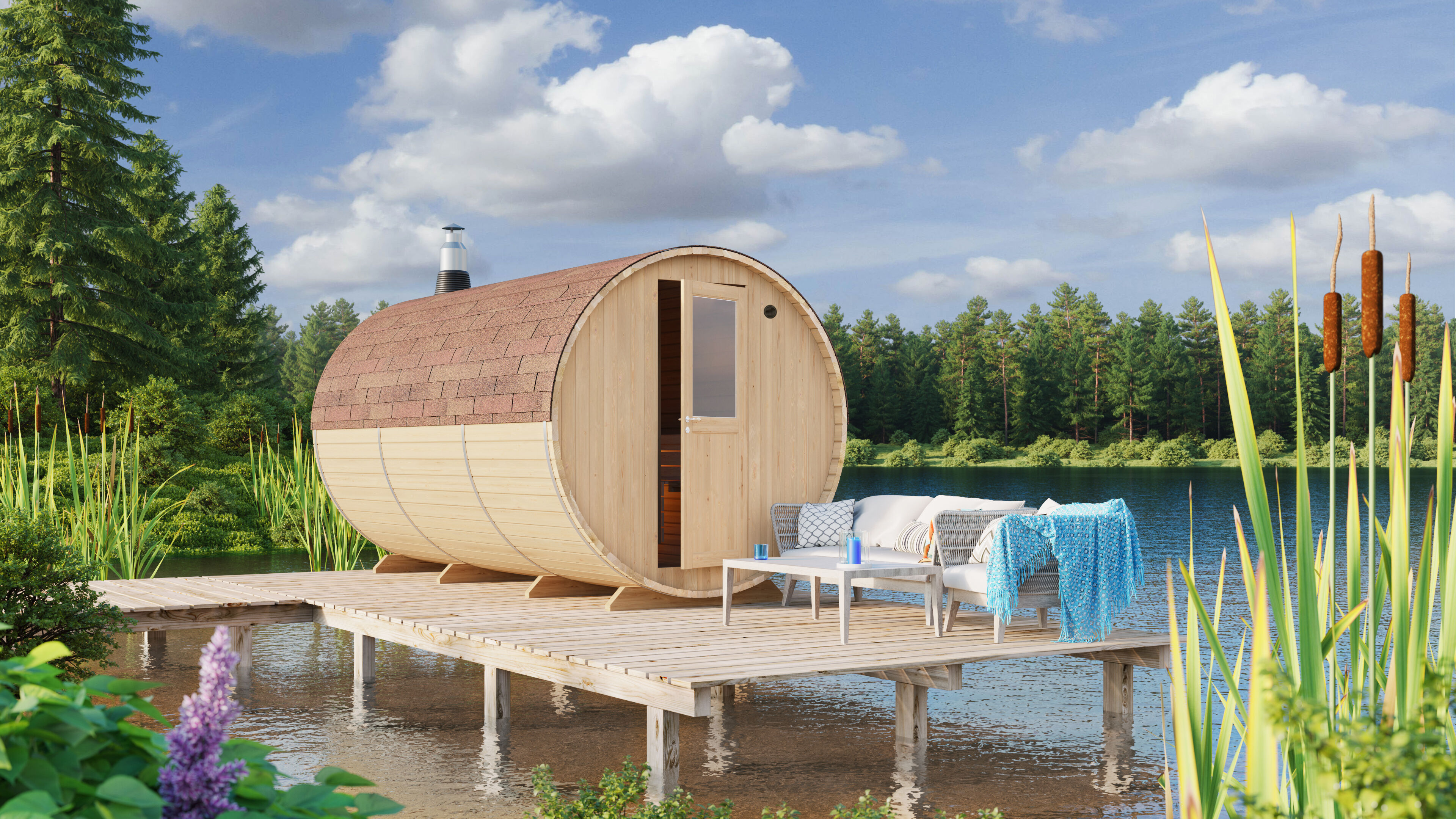 26% Rabatt ! Fjordholz Fass-Sauna Niklas / Fichte natur / Holzo online kaufen