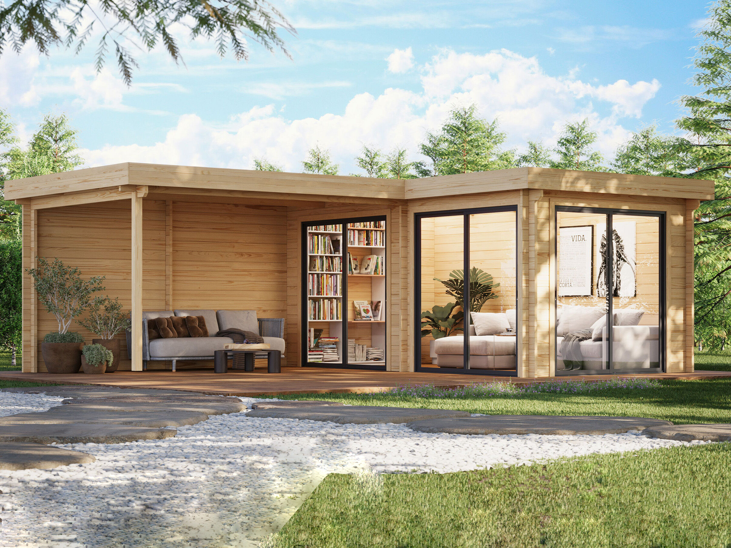 26% Rabatt ! Fjordholz Gartenhaus Modell Luisa-44 IsoSlide online kaufen
