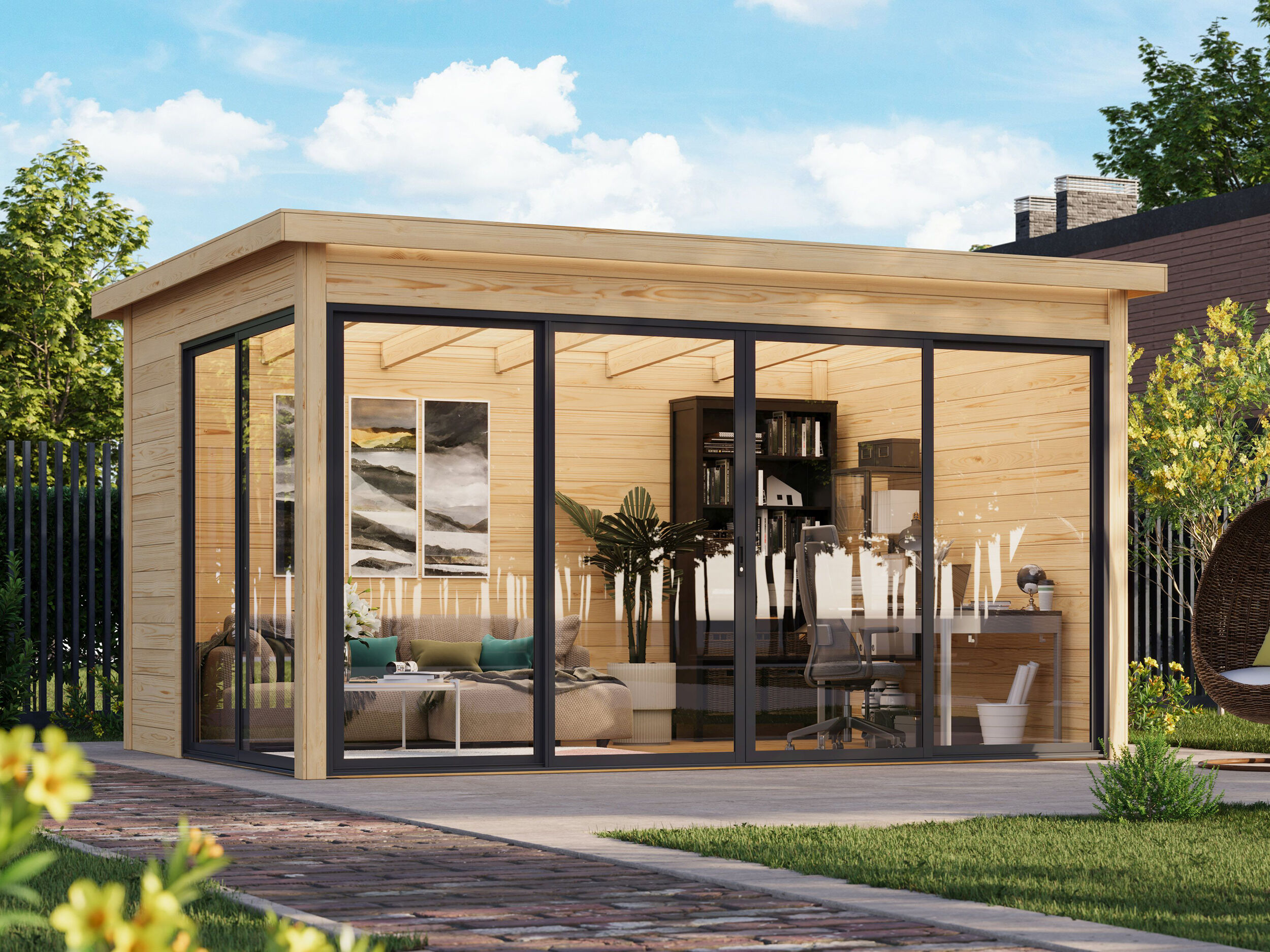 26% Rabatt ! Fjordholz Gartenhaus Modell Office IsoSlide 3 online kaufen