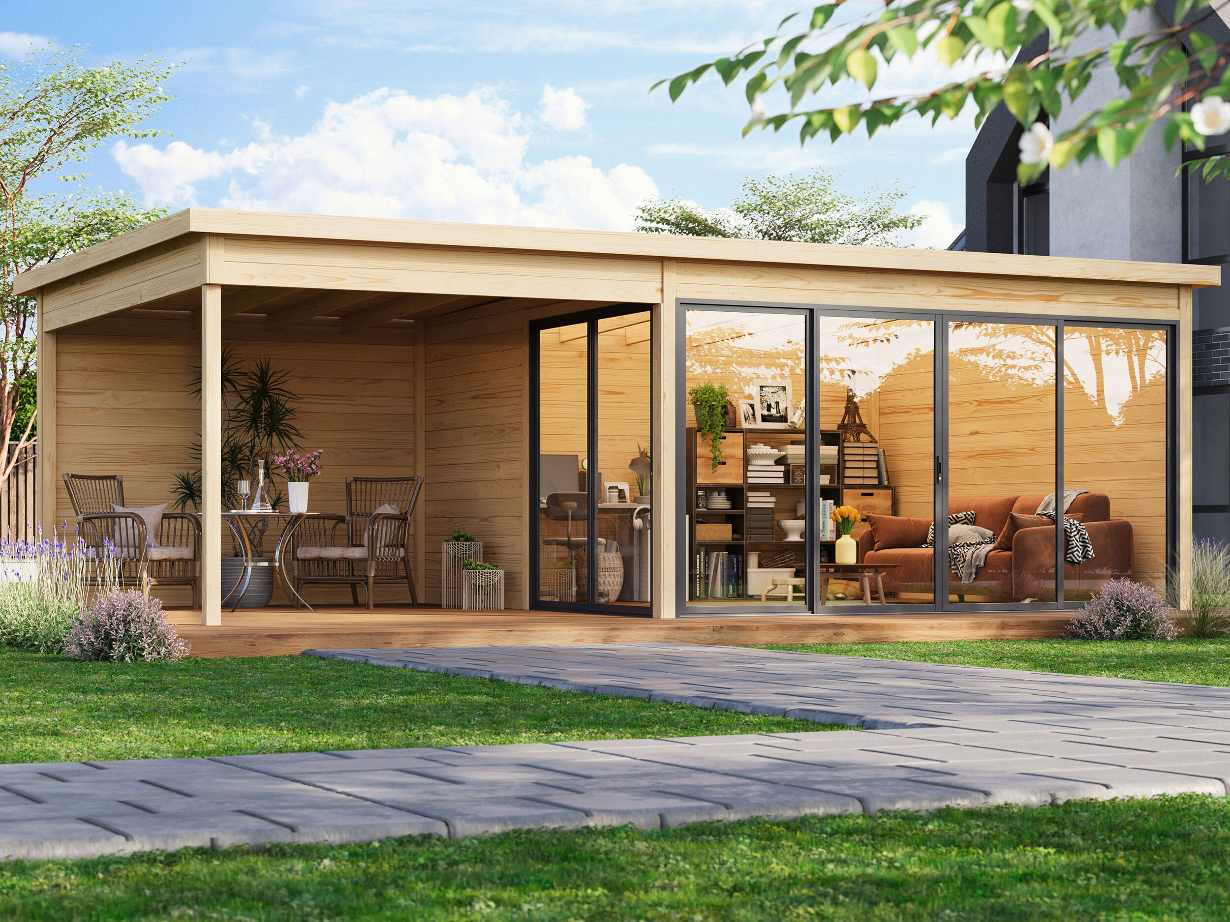 26% Rabatt ! Fjordholz Gartenhaus Modell Office IsoSlide 4 SD online kaufen
