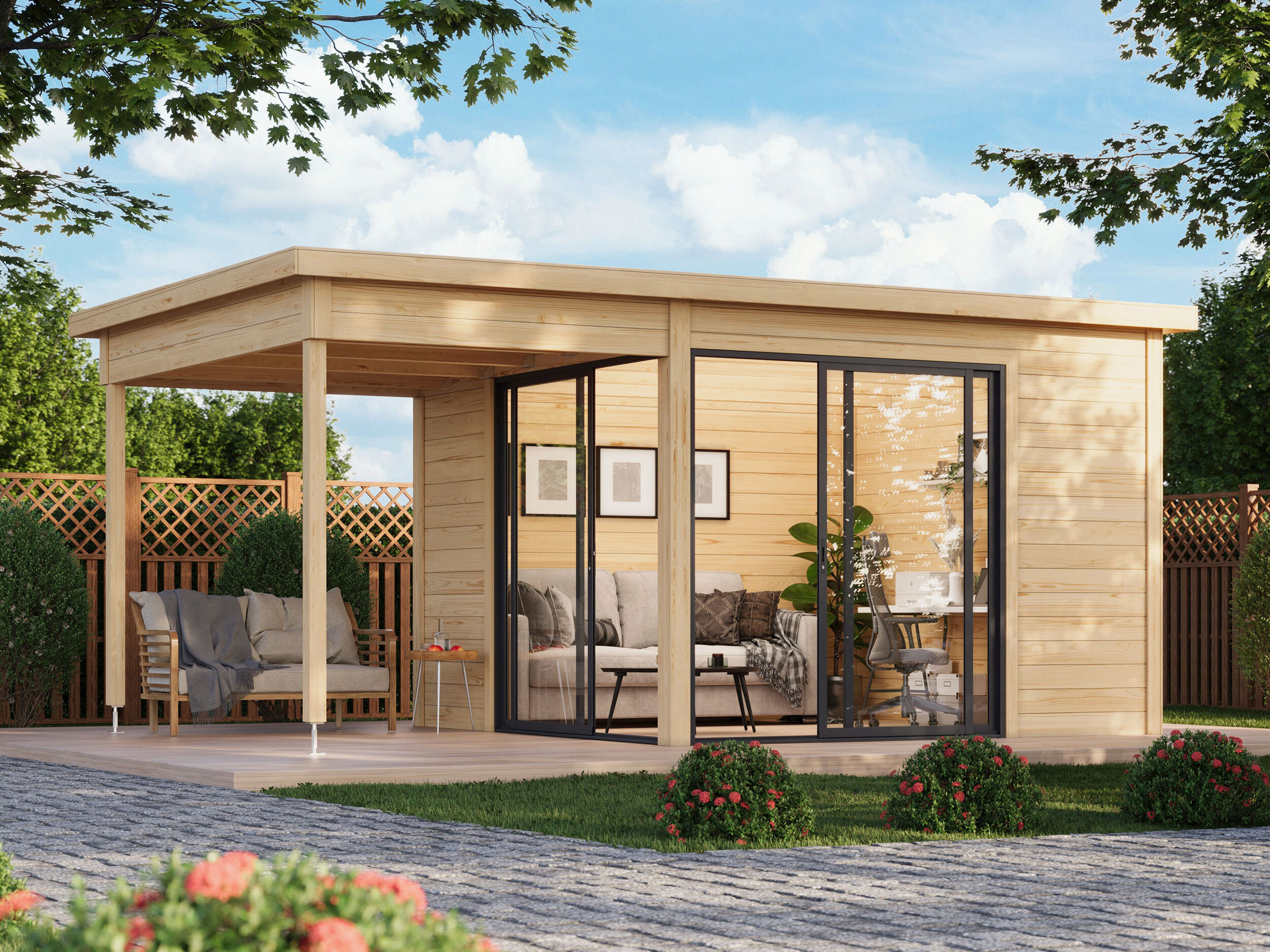 26% Rabatt ! Fjordholz Gartenhaus Modell Office IsoSlide 1 SD online kaufen
