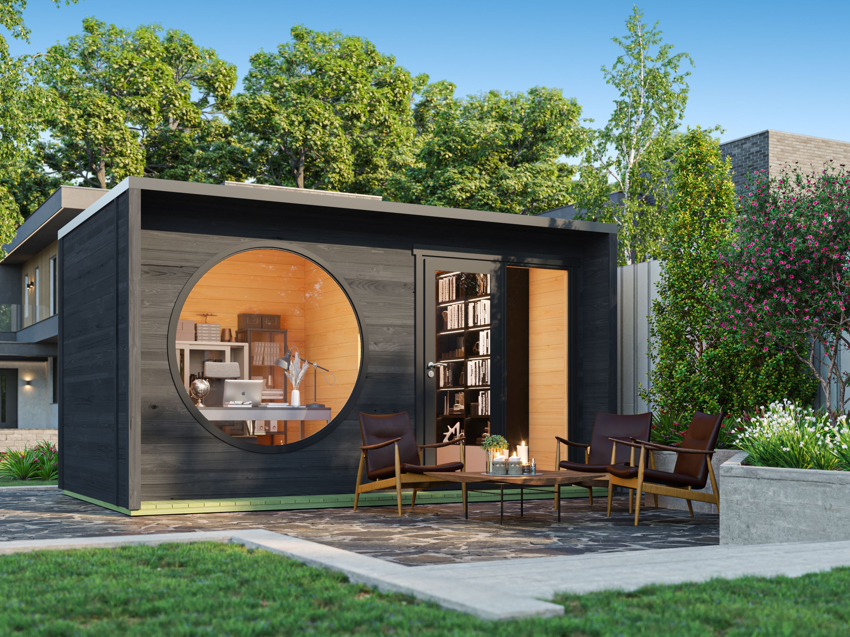 26% Rabatt ! Fjordholz Gartenhaus Modell Office Box Größe L sch online kaufen