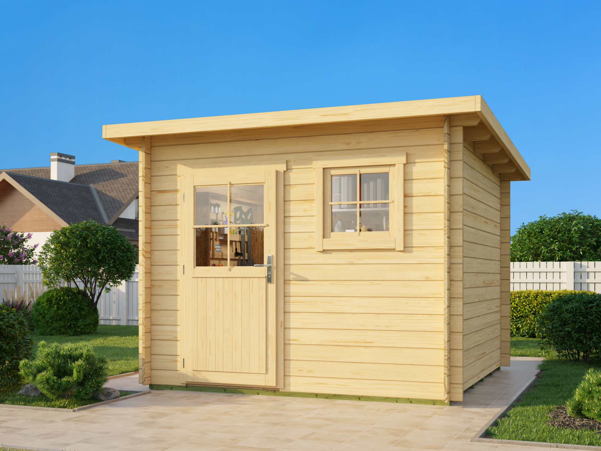 26% Rabatt ! Fjordholz Pultdach Gartenhaus Modell Ezra 3B online kaufen